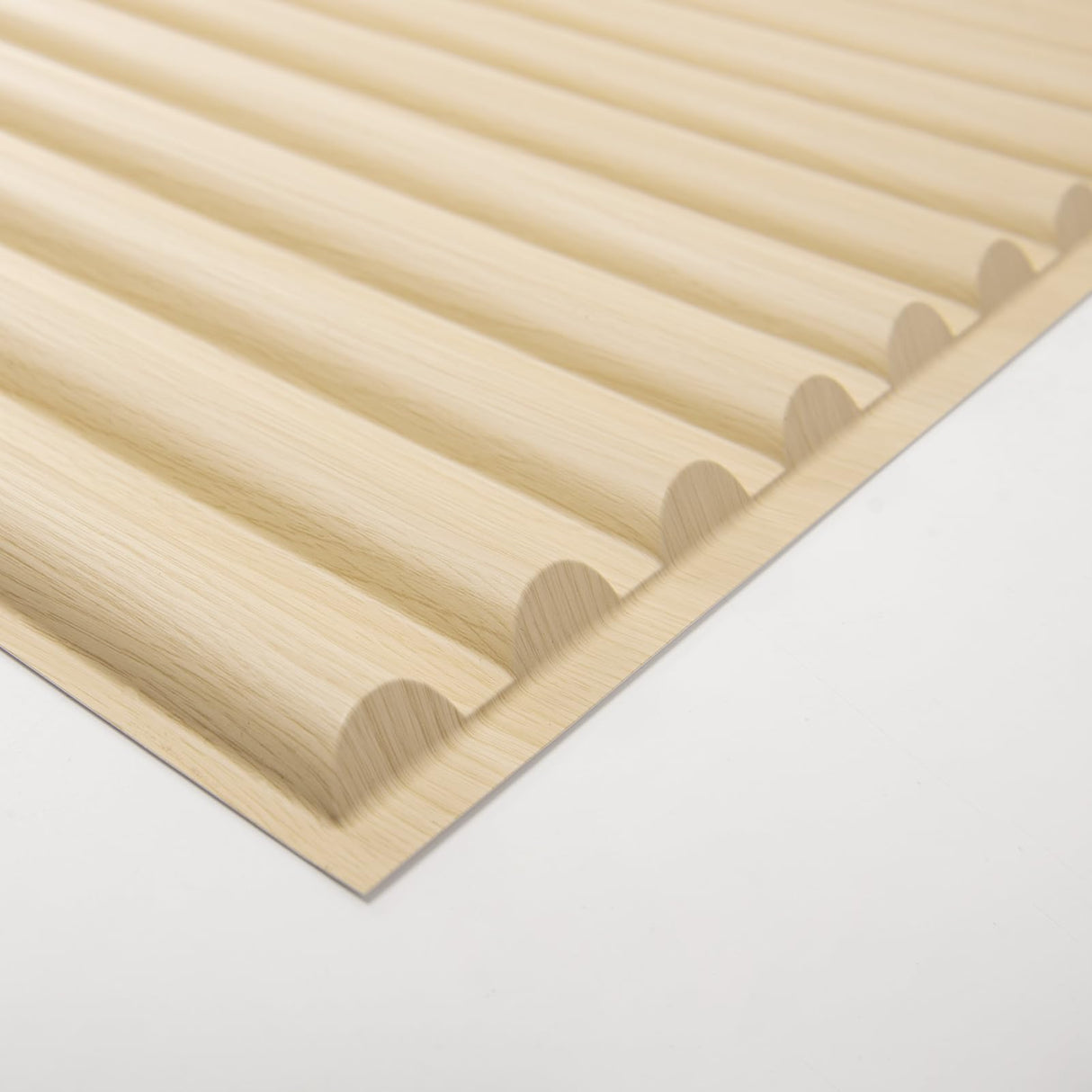 Art3d 2x4 ft Drop Ceiling Tiles in Oak, 12-Sheet Semi-Cylinder Design 3D Wall Panels for Interior Wall Decor 24x48 inch Art3d