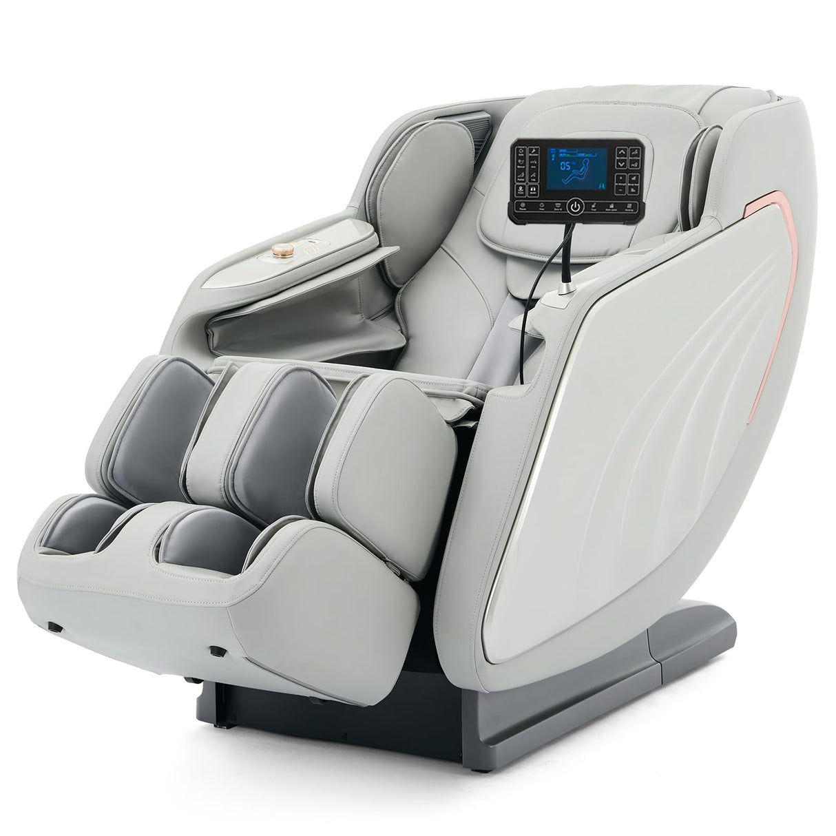Artist hand Massage Chair Full Body, Luxury 4D Zero Gravity Massage Chair with SL-Track, Heating, Foot Rollers, Bluetooth Speaker, Full Body Airbags Compression Massage, Adjustable Recline (Silver) Artist hand