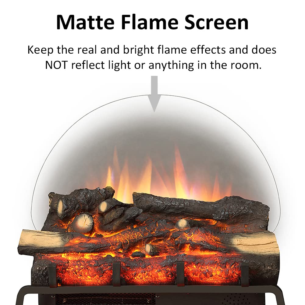 LegendFlame 23" W Free Standing Electric Fireplace Log Set (EF290), Fireplace Insert, Heater 750W/1500W, Crackling Sound, Remote Control Legend Flame