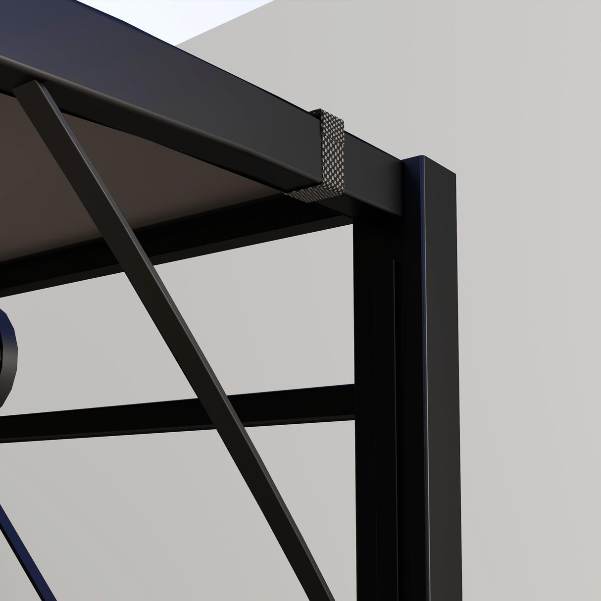 Outsunny 10' x 8' Outdoor Pergola and Patio Gazebo, Extendable Side Awning, Sun Shade Shelter for Garden, Camper, Deck, Doors and Windows, Brown Outsunny