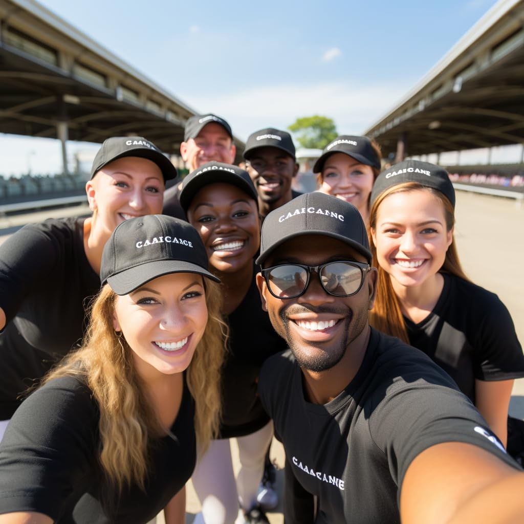 NOBONDO 12 Pack Unisex Baseball Caps - Bulk Wholesale Blank Plain Adjustable Hats for Men & Women - White NOBONDO