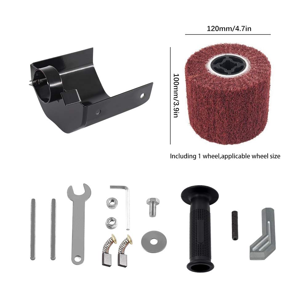 BriSunshine Surface Conditioning Tool 1400W, Electric Burnishing Tool Machine, 8 Variable Speed Wheel Sander Polisher for Wood Metal Stainless Steel with 1 Wheel, Lock Switch (UL Certified) BriSunshine