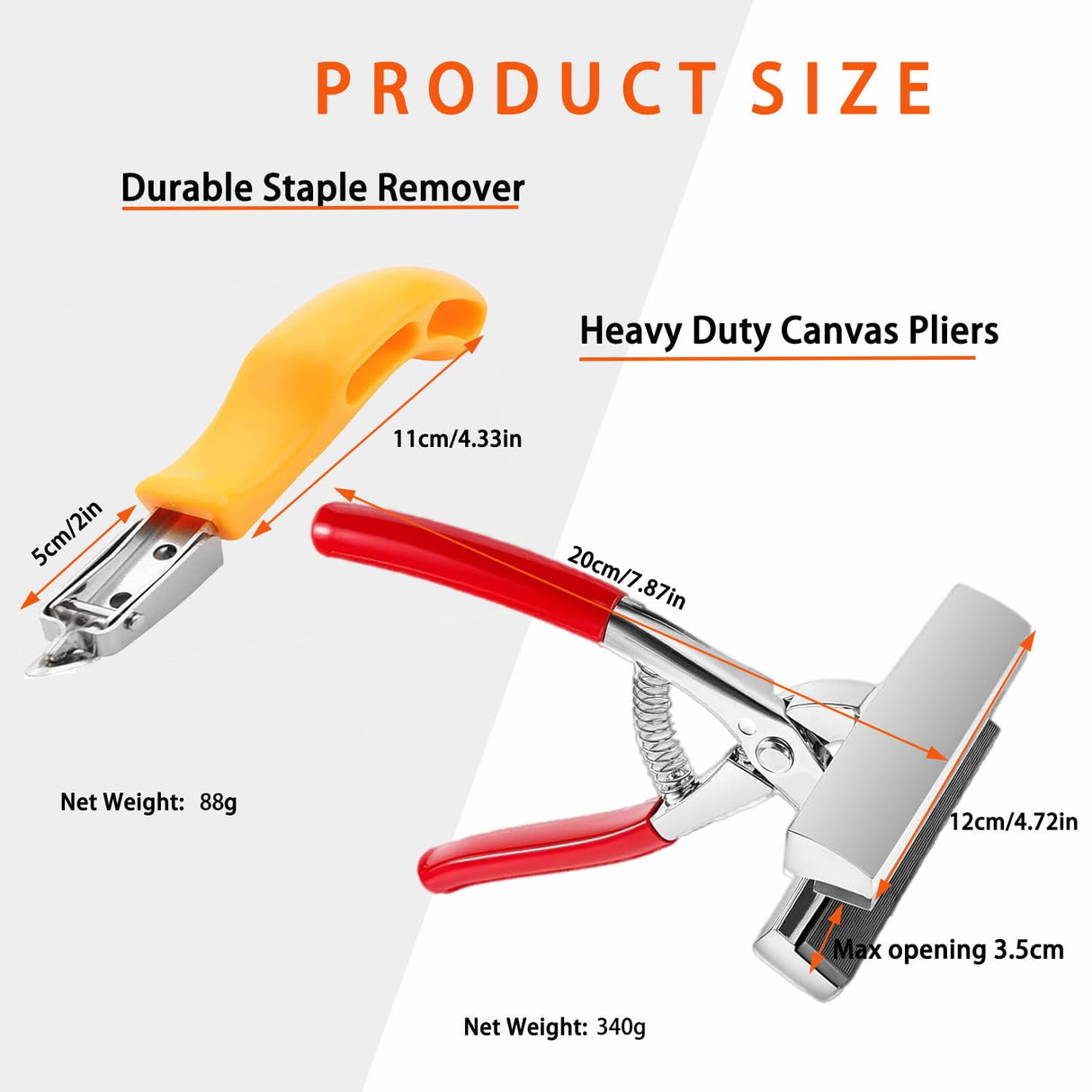 Yeeyeah Heavy Duty Stretching Canvas Pliers with Spring Return Handles, 3 in 1 Staple Gun for Upholstery with 1000 Staples for Art Oil Painting Stretching and Framing Yeeyeah