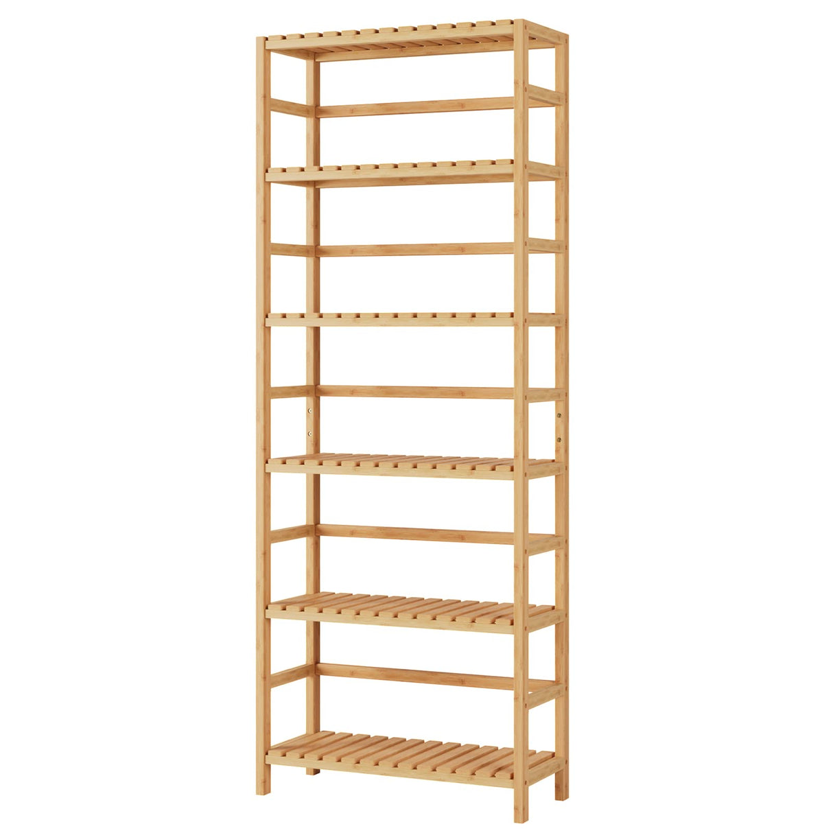 Bamjoy 6-Tier Bamboo Storage Shelf - Stylish and Versatile Tall Unit for Home and Office Bamjoy