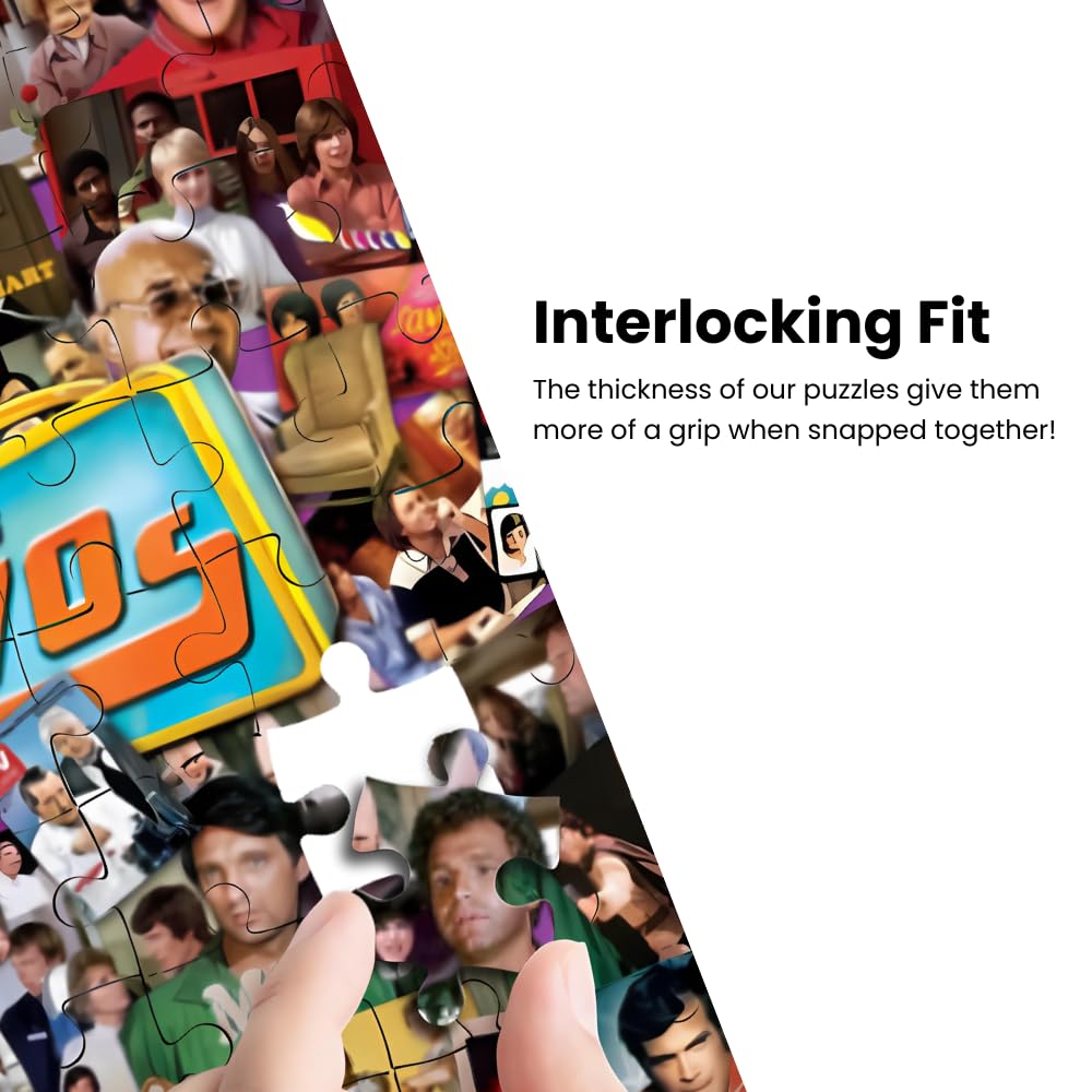 MasterPieces - 1000 Piece Jigsaw Puzzle, Nostalgic 80’s TV Shows Collage, Retro Entertainment Fun for Adults, Family, Kids, Non-Glare Finish, 19.25" x 26.75" Masterpieces