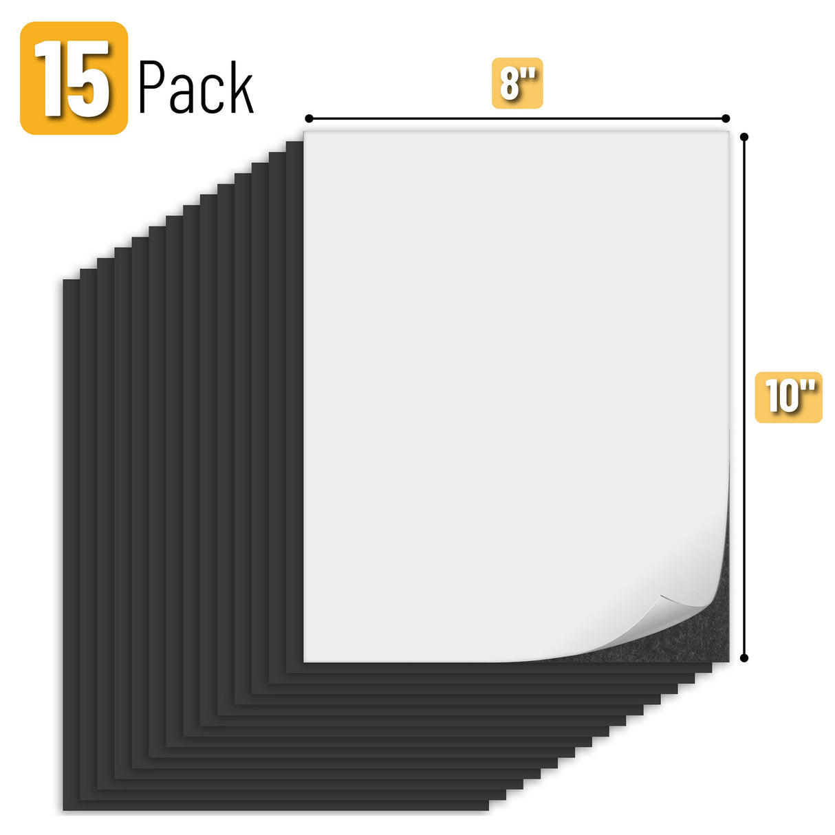 Mr. Pen- Adhesive Magnetic Sheets, 8" x 10", 4 Pack, Magnetic Sheet, Magnetic Paper, Magnet Paper Sheets, Magnetic Sheets with Adhesive Backing, Flexible Magnetic Sheet, Photo Magnets, Magnet Sheet Mr. Pen