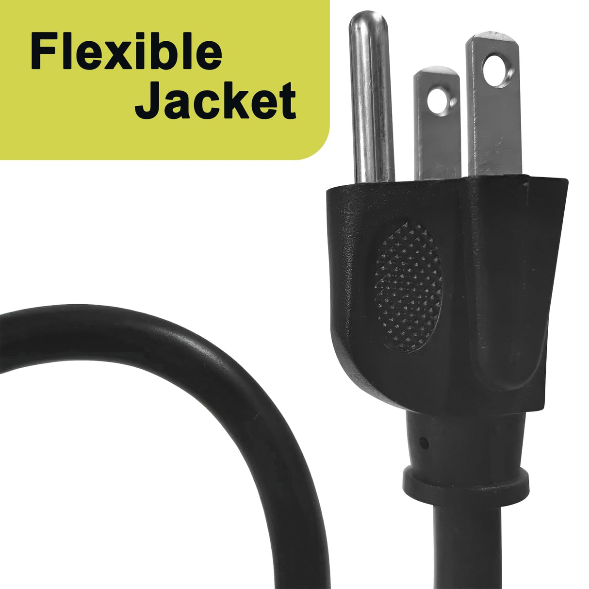 75 Ft 16/3 Outdoor Extension Cord Waterproof - 16 Gauge 3 Prong Electric Cord, SJTW, 13A 1625W 125V, Grounded Plug Extension Wire, Black Ultra Explorer