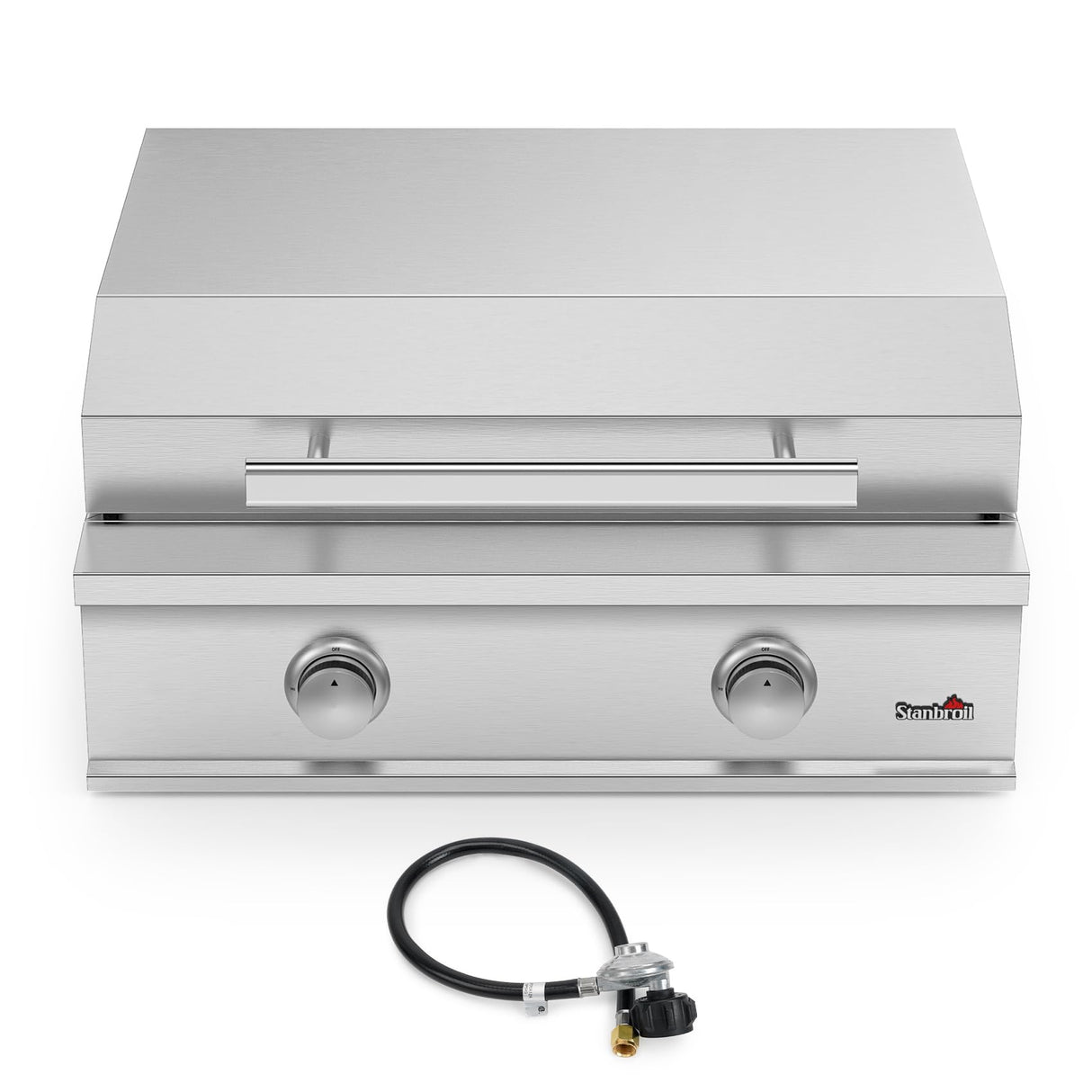 Stanbroil 28-Inch Premium Built-In Liquid Propane Griddle for Outdoor Kitchen Grill, Durable Stainless Steel 2-Burner Flat Top Grill with Lid for BBQ Island, 34,000 BTUs Stanbroil
