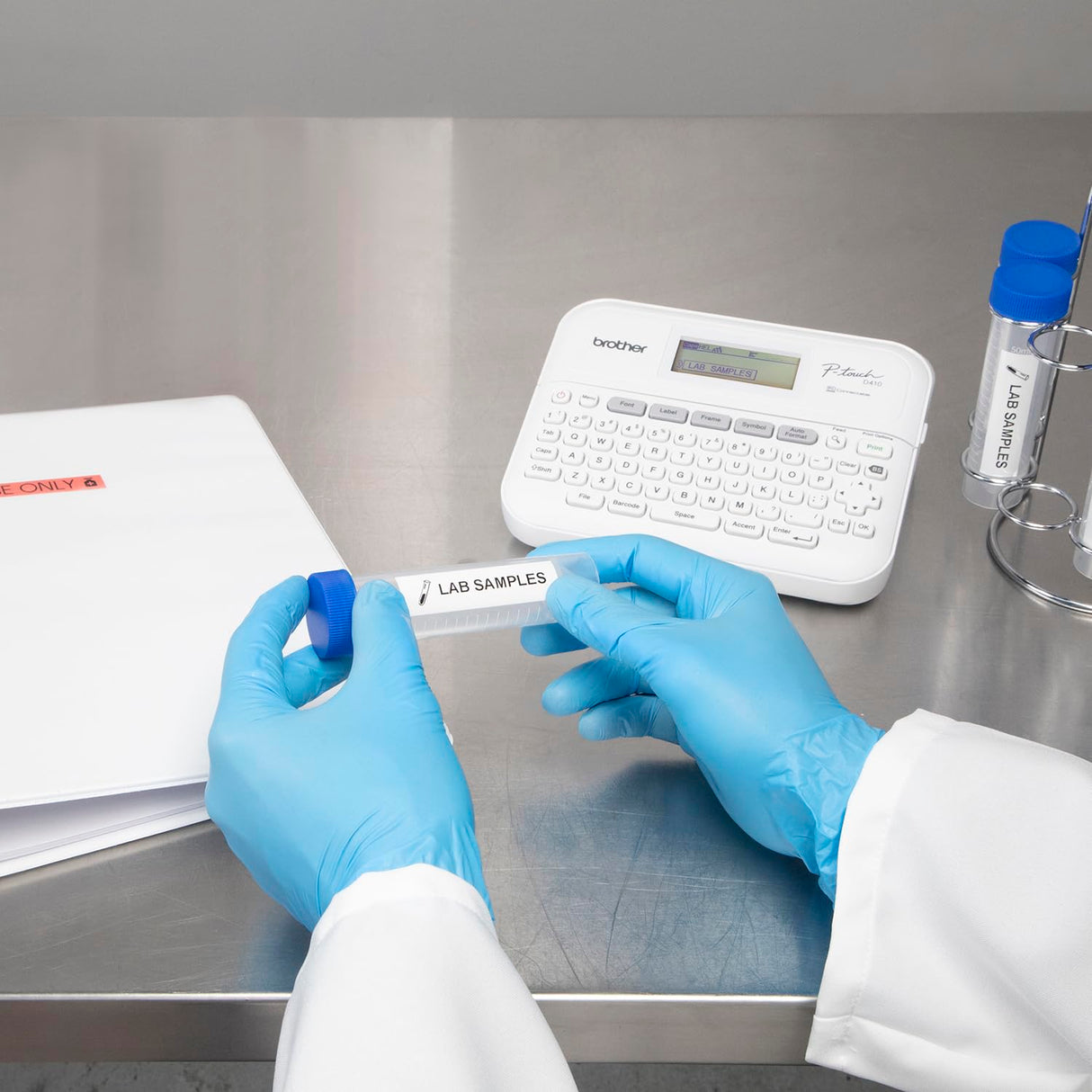 Brother P-Touch PT-D410 Home / Office Advanced Label Maker | Connect via USB to Create and Print on TZe Label Tapes up to ~3/4 inch, White Brother