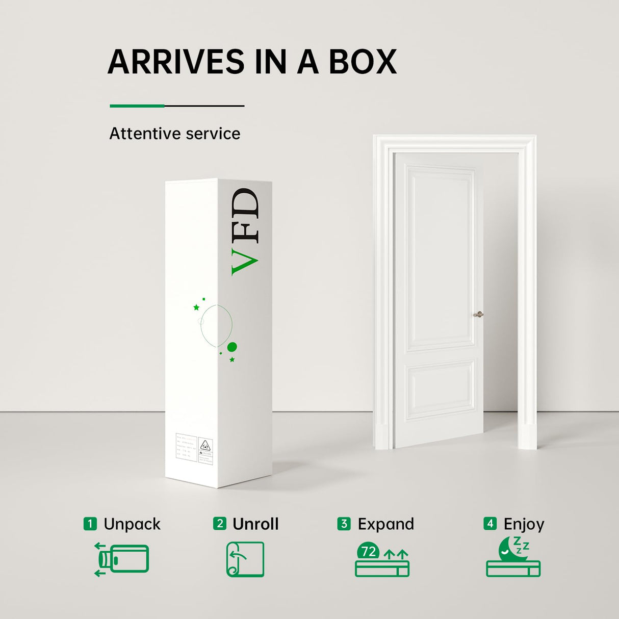 VFD 6 Inch Twin Memory Foam Mattress - Medium Firm Feel - Gel Infusion - Memory Foam Infused with Removable Cover- No Fiberglass - Breathable - CertiPur Certified VFD