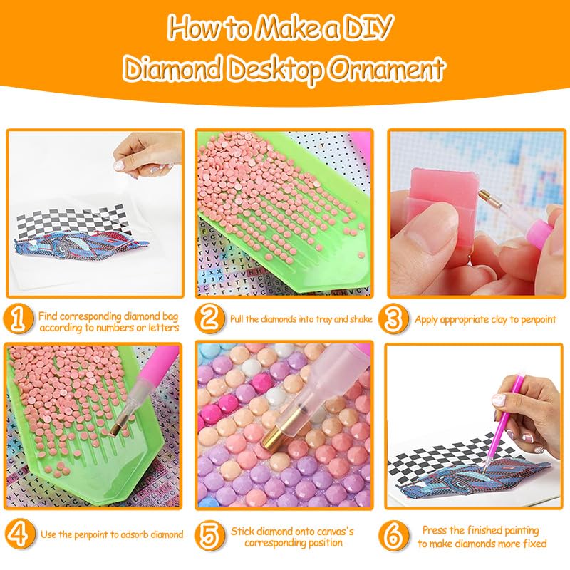 Cute Little Girl and Dog Diamond Painting Desktop Ornament Kit, 5D DIY Acrylic Crystal Special Shaped Tabletop Kawaii Diamond Art Home Decor for Adult (ZS08) WoodArtSupply