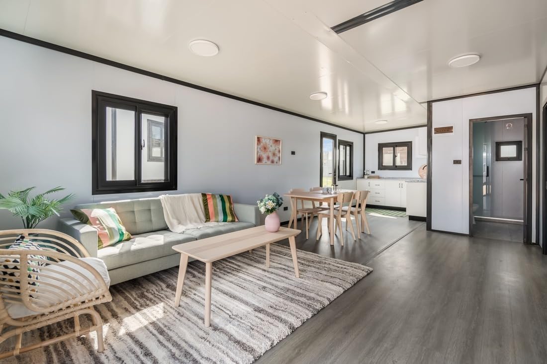 Foldable Prefab Home, 2 Bedroom Expandable Container House, Portable Tiny Modular Design Generic