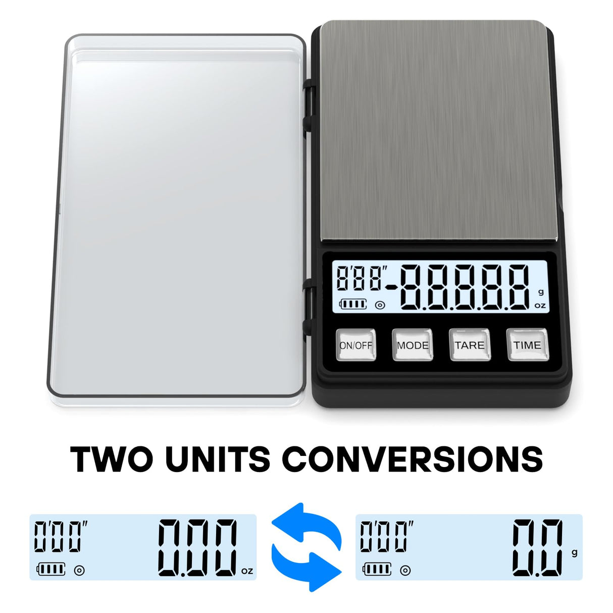 Weightman Espresso Scale with Timer 1000g x 0.1g Small & Thin Travel Coffee Scale, Mini Digital Scale Grams and Ounces with Large Backlit LCD Stainless Steel Pocket Food Scale Drip Tray Pulling Scale WEIGHTMAN