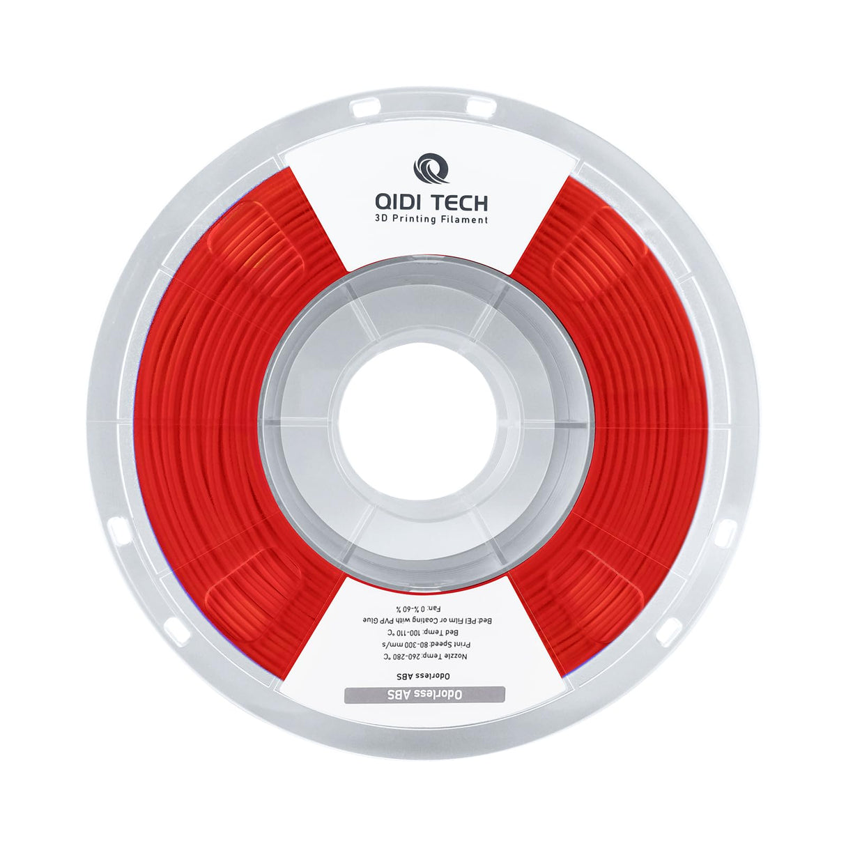 R QIDI TECHNOLOGY Odorless ABS Filament 1.75mm, 3D Printer Filament, 1 KG Spool (2.2lbs), 3D Printing Filament Fit Most FDM 3D Printers, Red R QIDI TECHNOLOGY