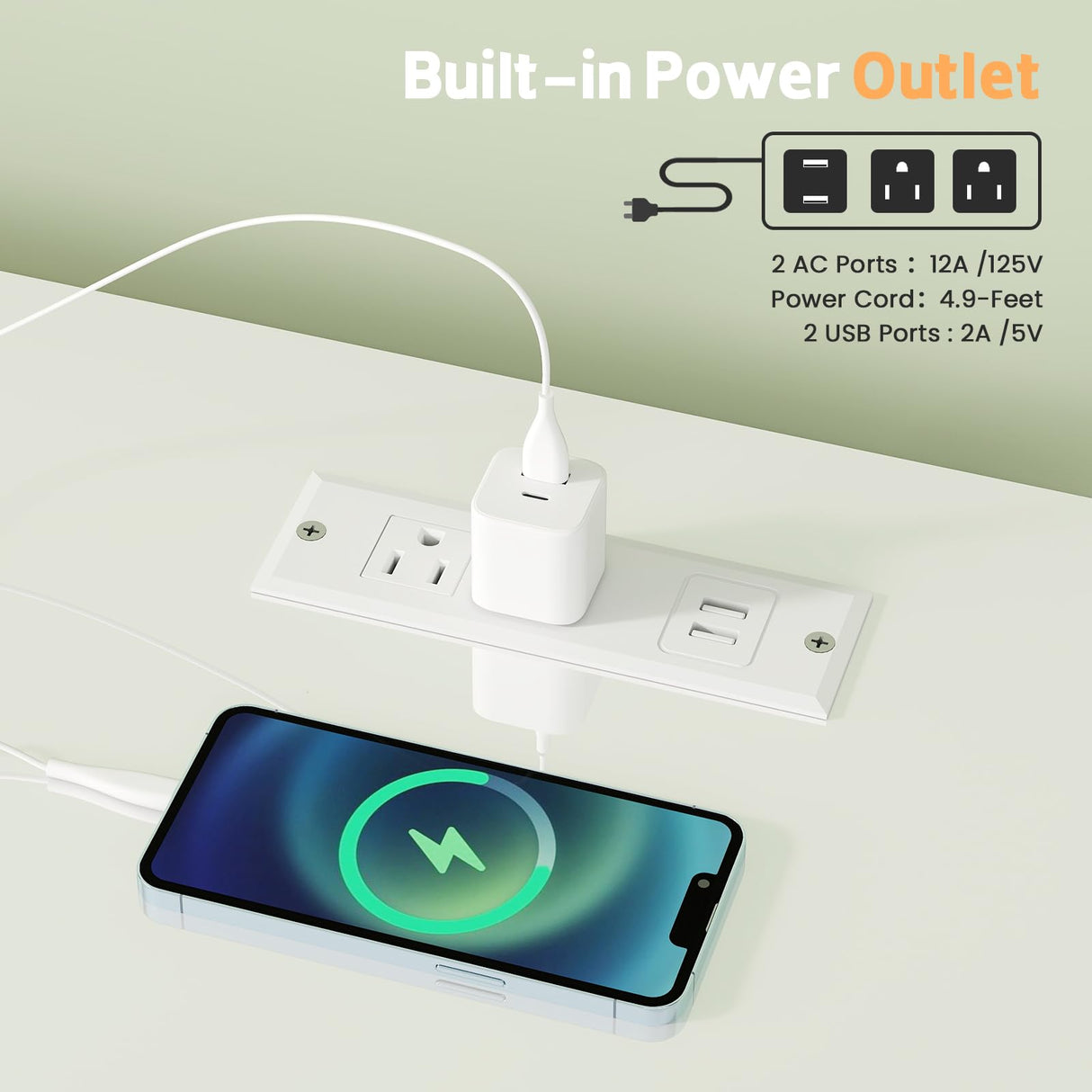 Lamtor TV-Stand for 85 Inch TV - Led TV Stand with Power Outlet, Modern Entertainment Center with Glass Shelf, High Glossy Gaming TV Media Console for Living Room, White Lamtor