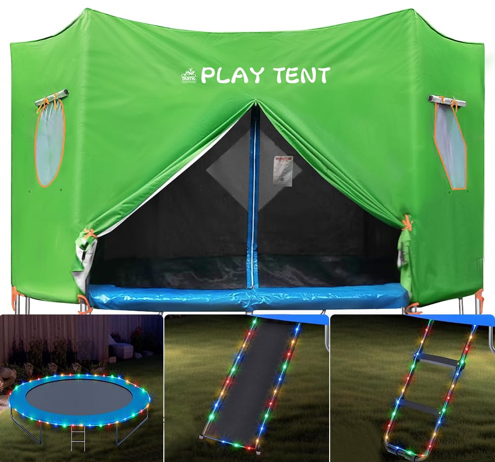 JumpTastic 14Ft Trampoline Tent, Fit for 14Ft Straight Pole Trampoline (Straight Trampoline Pole, 12Ft Trampoline) JUMP TASTIC TRAMPOLINE