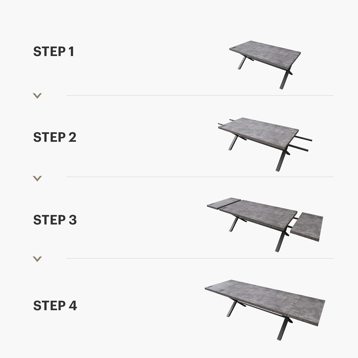 Acanva Expandable Dining Table for 6-8 Seat, Modern Rectangle Design with Extension Leaf for Kitchen Restaurant, Thicker Top and Carbon Steel Pedestal, 74.9''(+40)Wx37''Dx30''H, Dark Grey Acanva