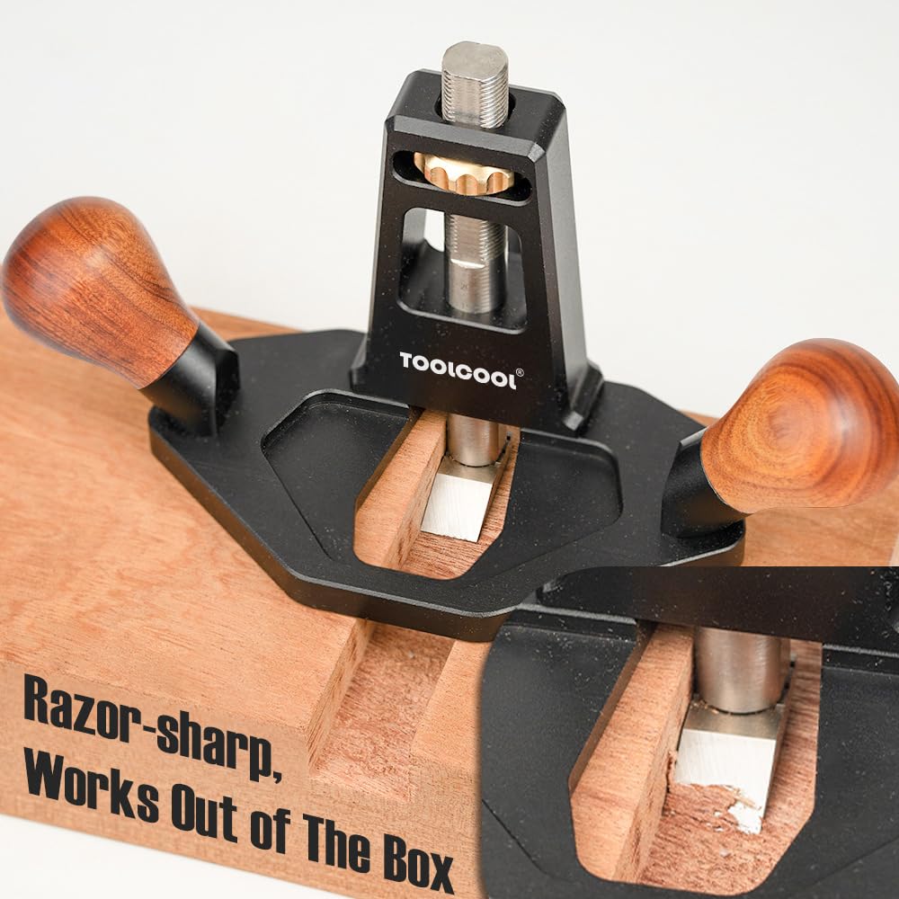 TOOLCOOL Router Plane Handheld Woodworking Tool Simple and Effective Plow Plane for Tuning Joinery Cutting Grooves Mortise (Wood Grip) Toolcool