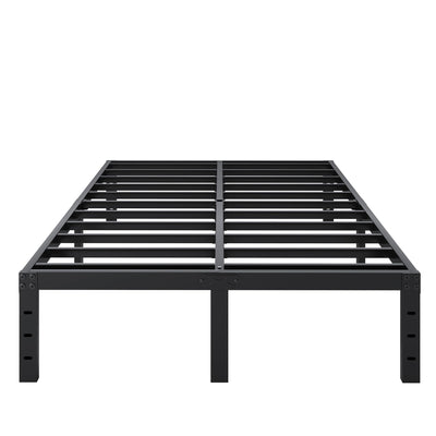 SHLAND Full Size Bed Frame, 14 Inch Heavy Duty Metal Platform Bed Frame No Box Spring Needed, Storage Space, No Noise, Easy Assembly