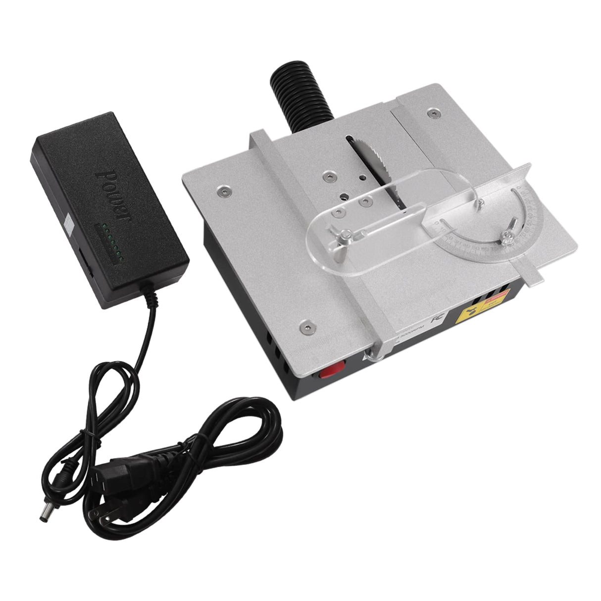 Mini Hobby Table Saw, Handmade Woodworking Bench Saw DIY Model Crafts Cutting Tool with Adjustable Power Supply 63mm HSS Circular Saw Blade (S2), Min EEYBLAEEY