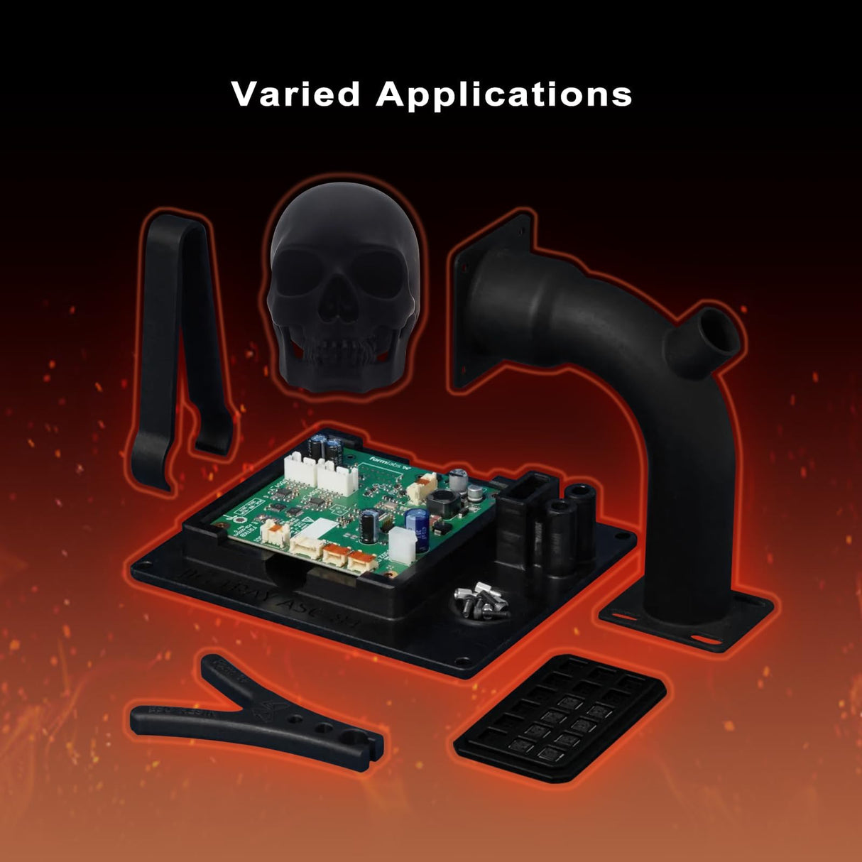 YOUSU High-Temp Resistant 3D Printer Resin - Up to 220°C, 3D Printing Resin for Engineering, Industrial Applications, 405nm DLP LCD UV-Curing Photopolymer Resin, Black 1000g Yousu