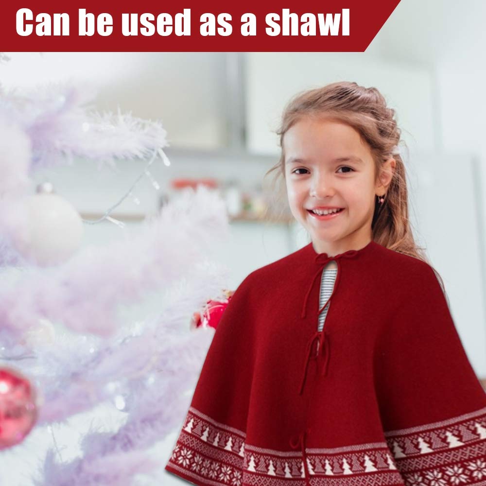 BIANHUA Christmas Tree Skirt, Christmas Decorations,Knitting Wool Retro Small Snowflake Xmas Tree Skirt Decorations,Can be Used as a Shawl.(48 Inch,Red)… BIANHUA