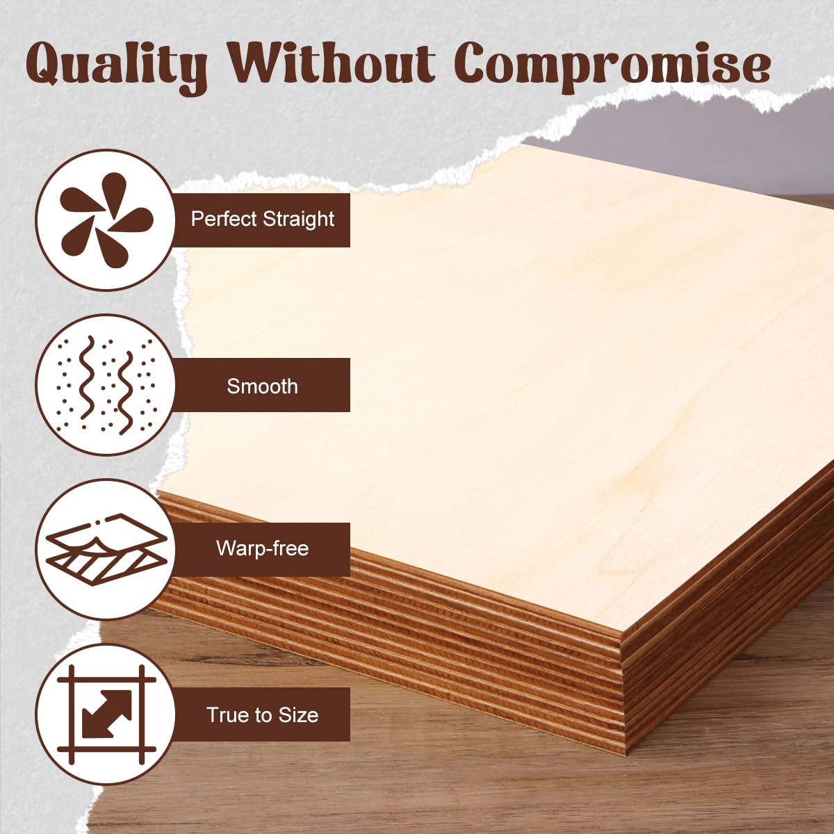 Philorn Basswood Sheets 12"x12"x 1/8", 12 Pack Plywood Sheets 3mm with Smooth Surfaces for Laser Cutting Engraving, Unfinished Wood for Crafts, Wood Burning, Architectural Models, Staining PHILORN