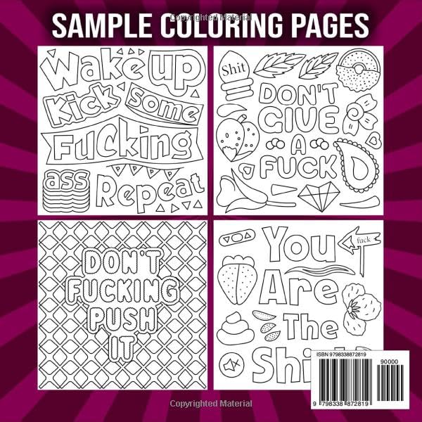 Bold and Easy Swear Word Coloring Book for Adults: Hilarious and Funny Swearing Quotes Designs for Relaxation, Mindfulness, and Creativity WoodArtSupply