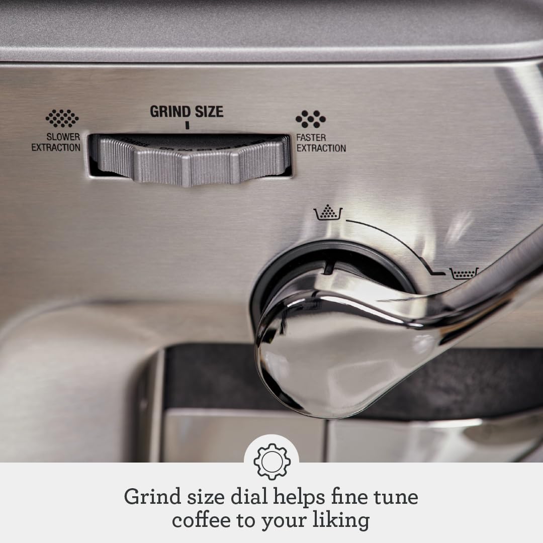 Breville Barista Express Impress Espresso Machine BES876BSS, Brushed Stainless Steel Breville