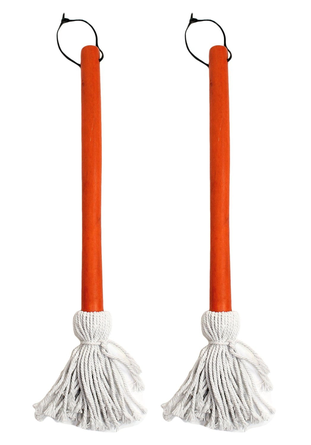 Chef Craft Set of 2 BBQ Basting Mops with Wood Handle and Cotton Head, Barbeque Sauce Basting Mops Chef Craft