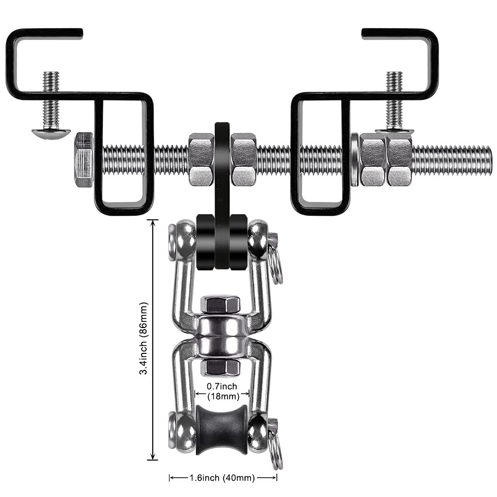 Dolibest Heavy Bag Mount, Punching Bag Hanger, I Beam Hanger, Heavy Bag Hanger for Punching Bag Accessories, Punching Bag Bracket, Beam Hanger with Swivel Hook, Ceiling Mount for Boxing Bag Dolibest