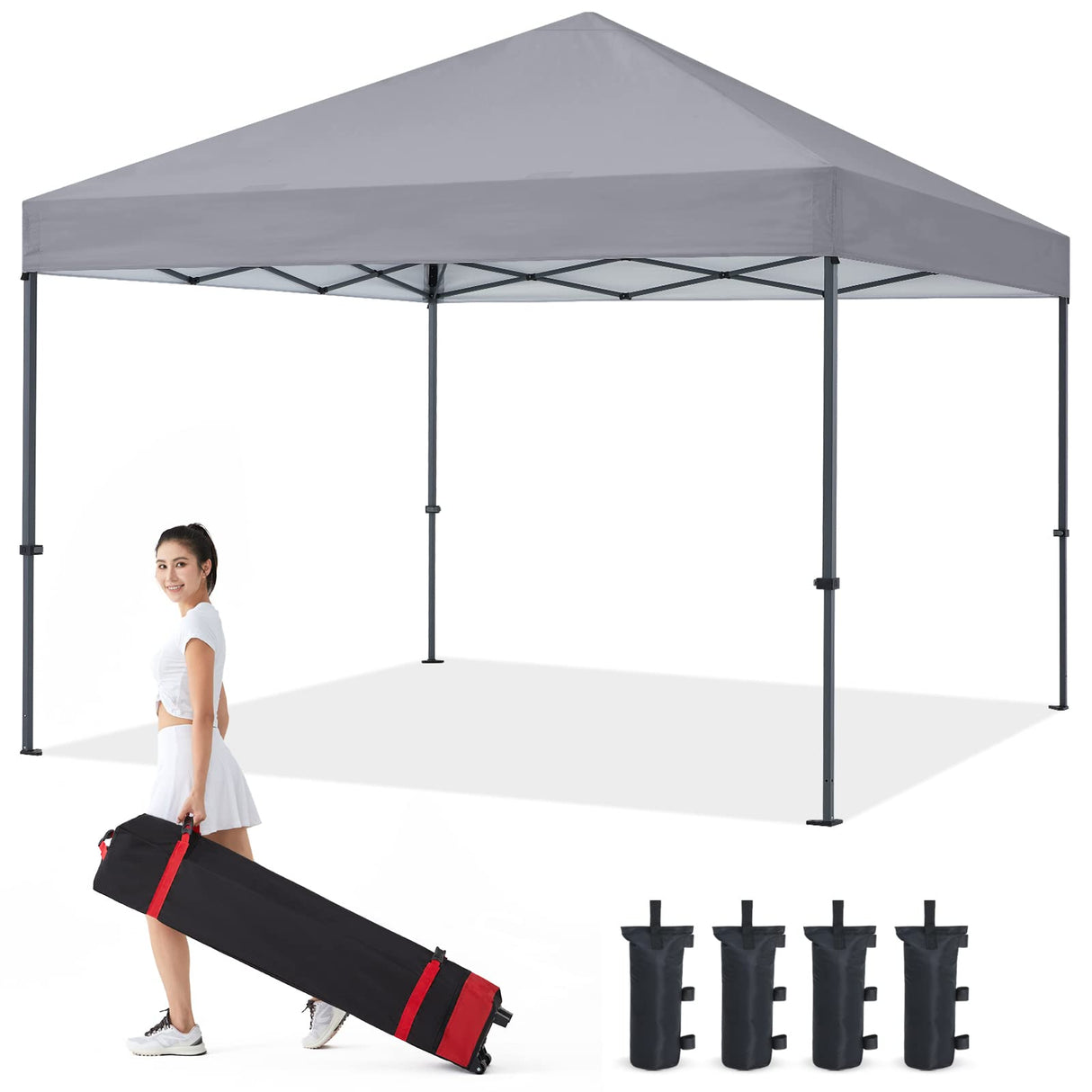 COOSHADE Easy Pop Up Tent 8x8Ft(Grey) COOSHADE