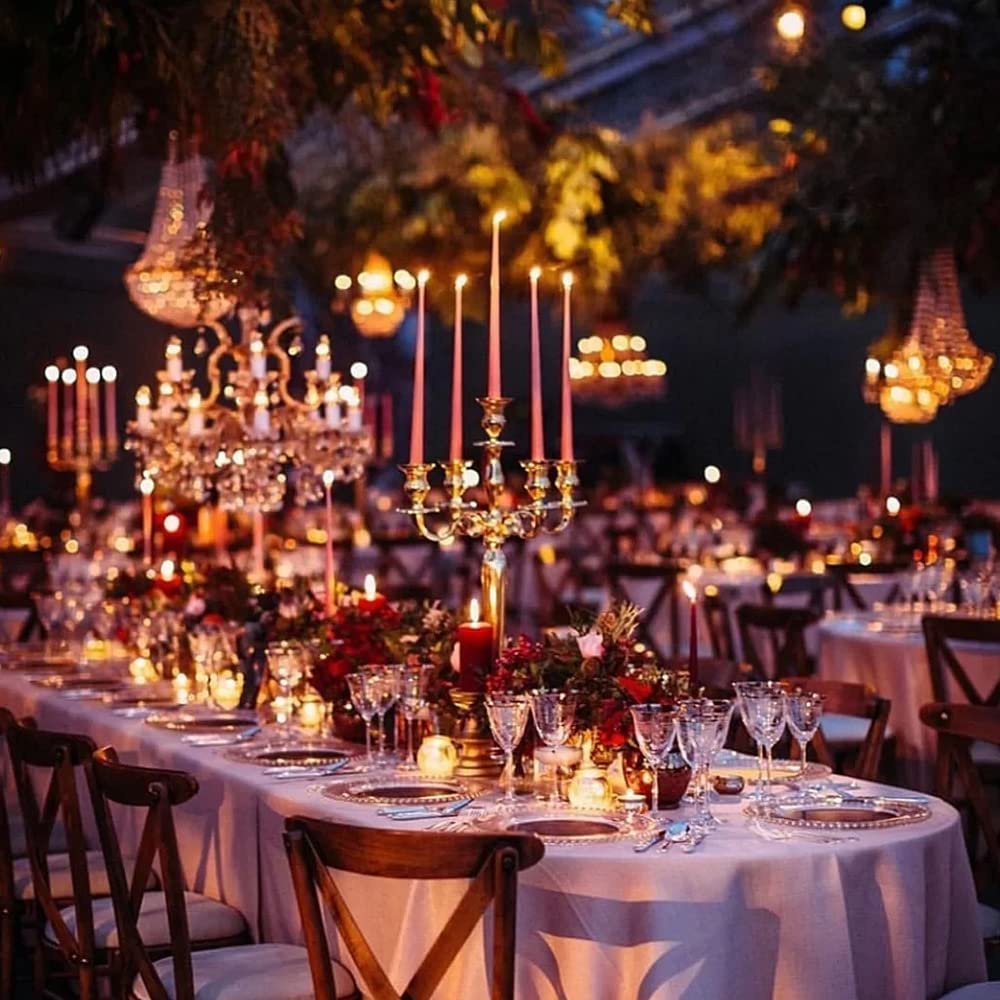 2-Pack Classic Tall Taper Candle Mold,Clear Plastic Pillar Candlestick Mold for Church Christmas Candlelight Dinner Valentine's Day (10.24inch) Ruiao