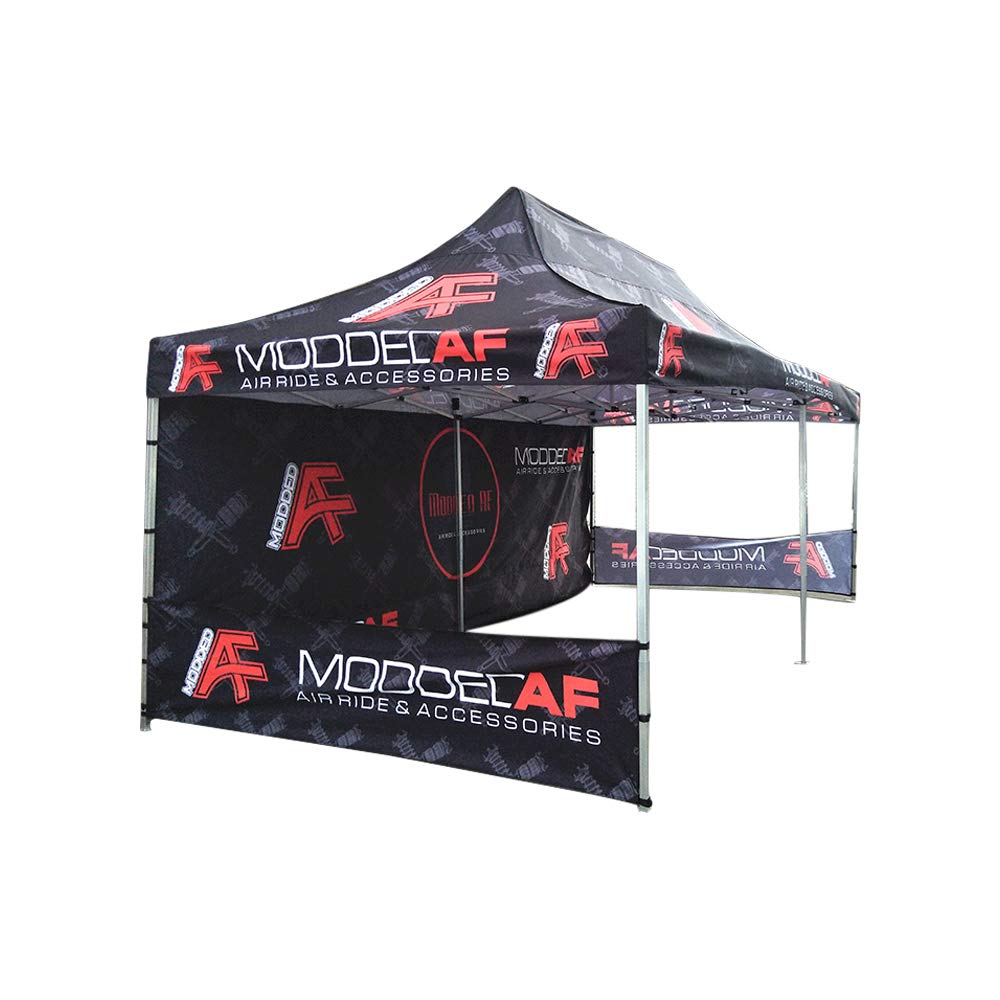 Custom Canopy Pop Up Tent 10x20 with Logo, Personalized Pop Up Canopy Tent for Tradeshow,Customized Canopy Advertising Outdoor Tent (top Canopy +one Full Wall+ Two Small Side Walls+ 23kgs Frame) NaBai