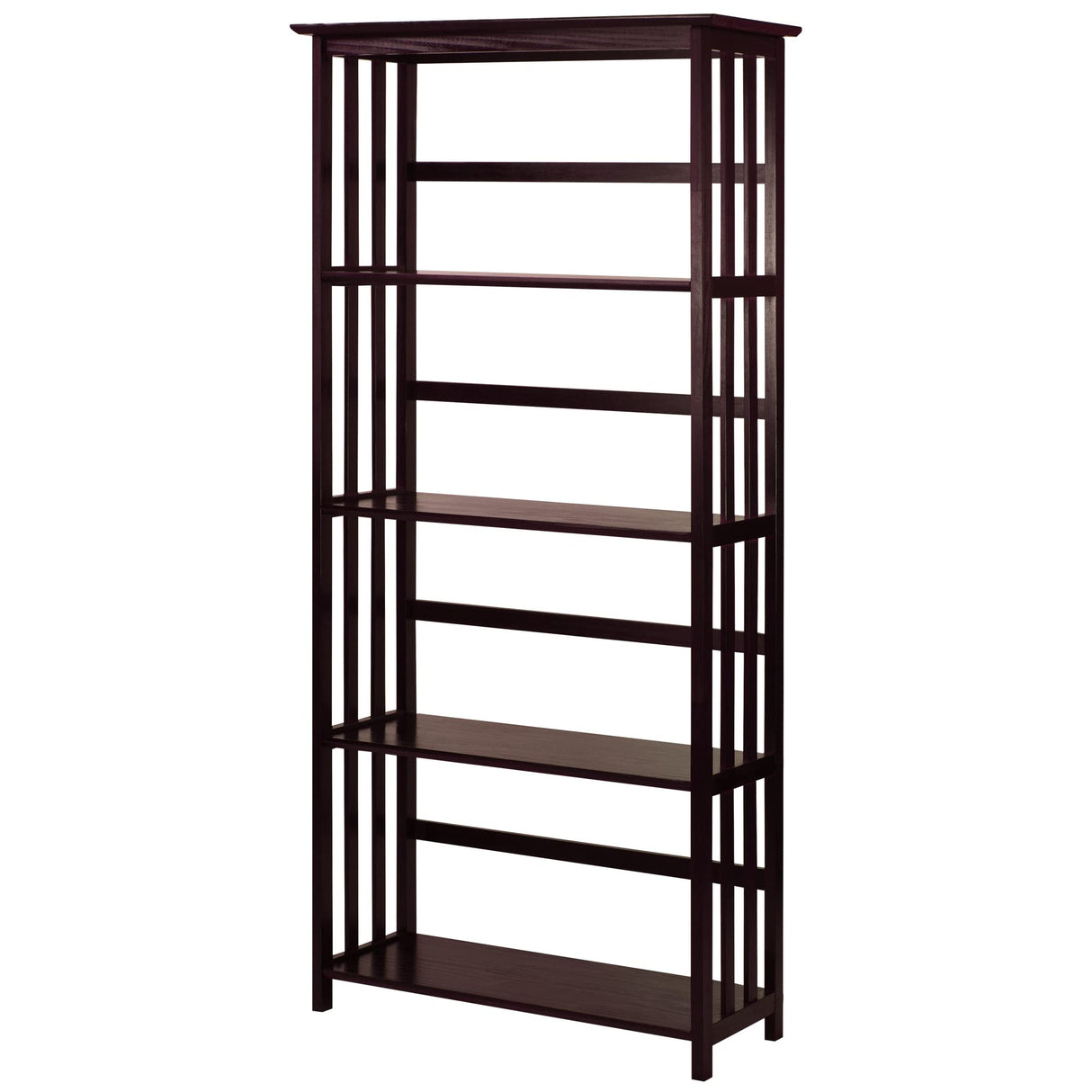 Casual Home Mission Style 5-Shelf Bookcase, Espresso Casual Home