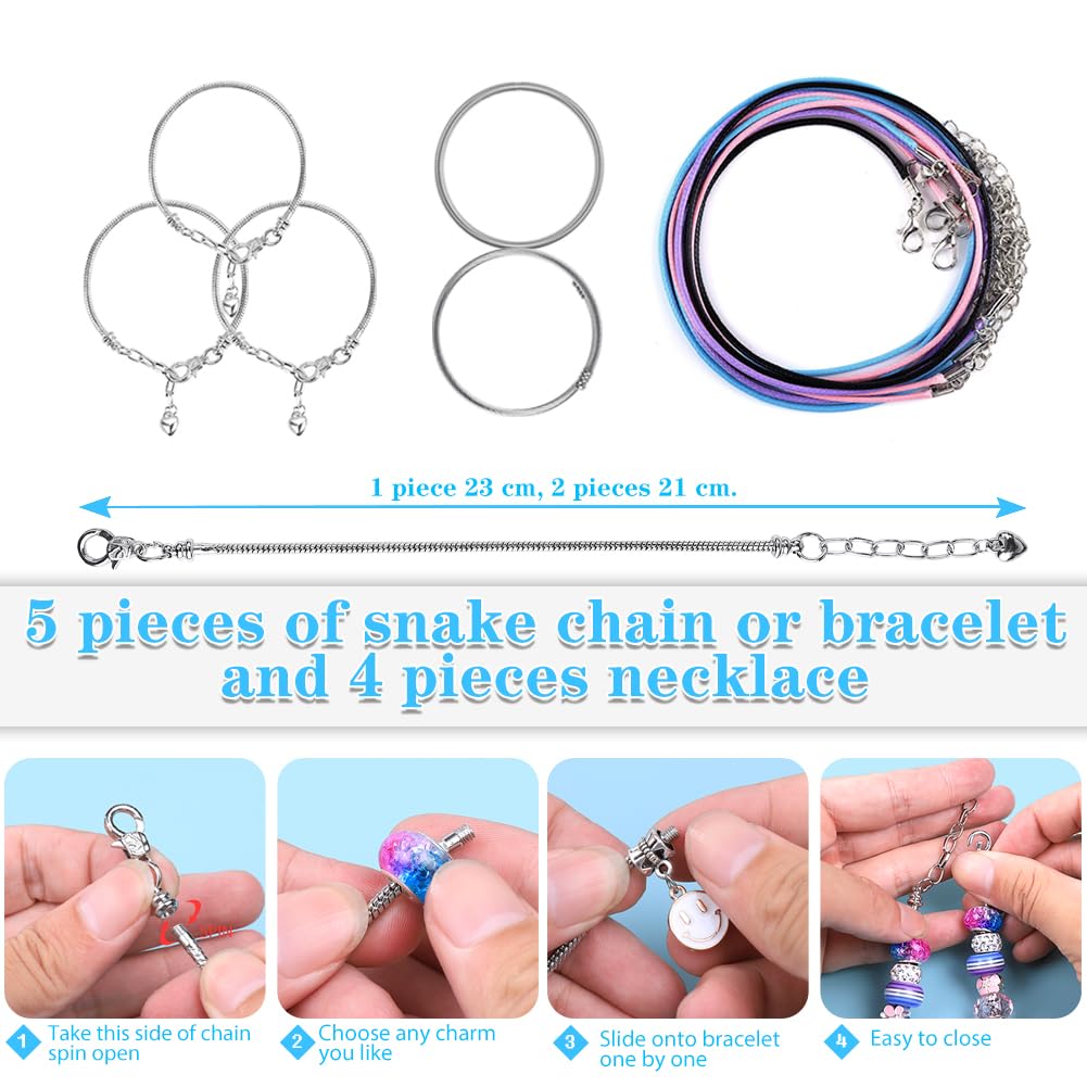 AIPRIDY 150 Pieces Charm Bracelet Making Kit,Unicorn Mermaid Crafts Gifts Set Can Inspires Imagination and Creativity,Jewelry Making Kit Perfect Gifts for Girls 5-12 Years Old (150 Pieces) AIPRIDY