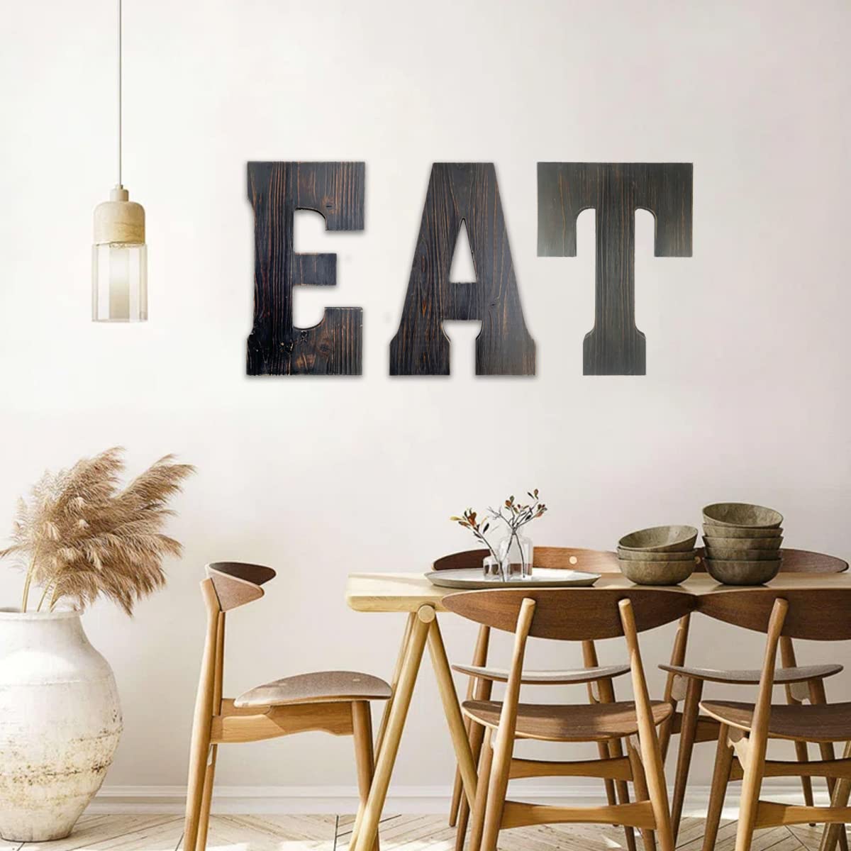 Big Letter Wall Art for Living Room, Bathroom, Bedroom, and Home Decor, Rustic Farmhouse Lettering for Family Last Names, Large Decorative Wood, 14” x 10” (Big M) ABELOTS