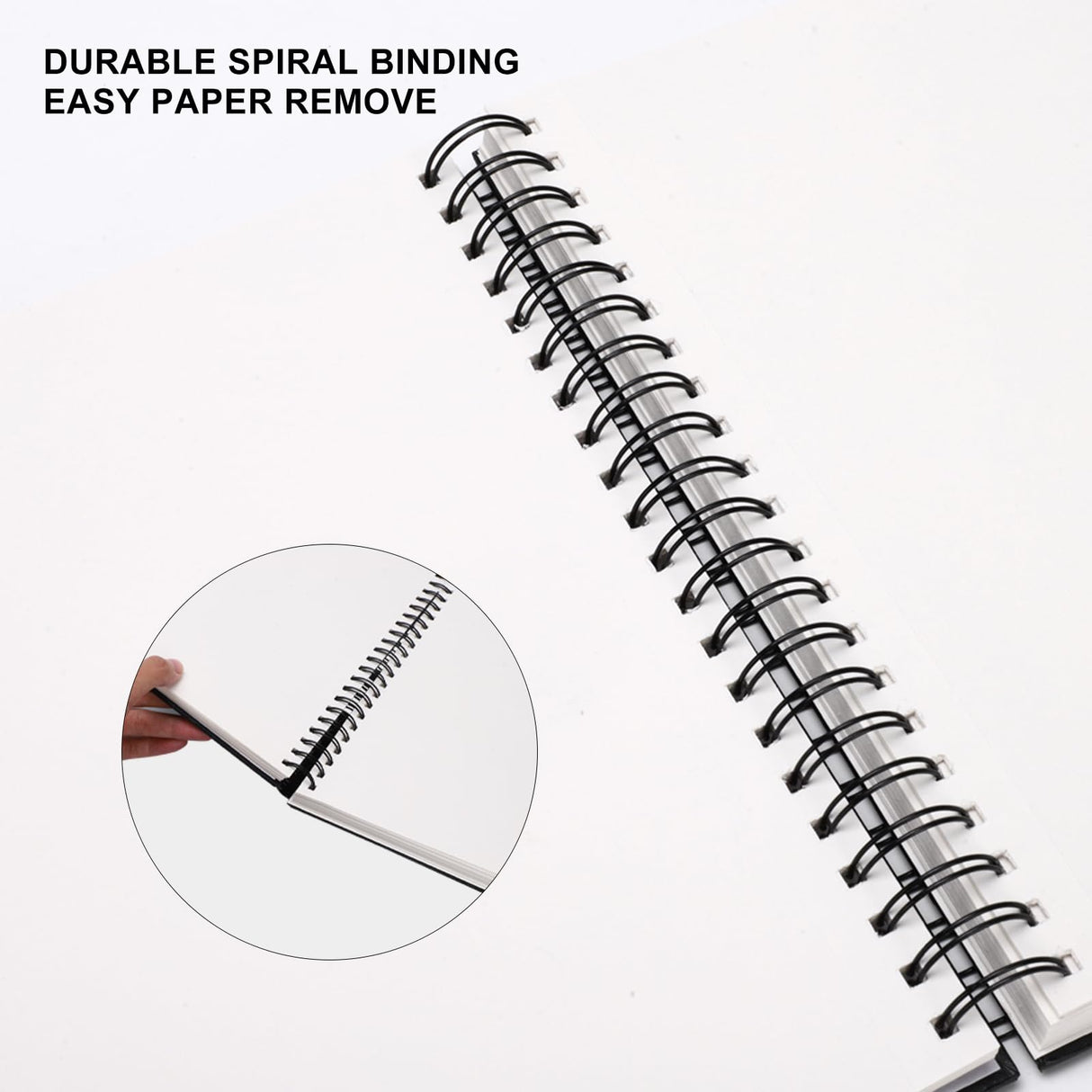 8.5x11inches Hardbound Sketch Book, Spiral Bound Sketch Pad, 80-Sheets 90gsm Inner Paper, Acid Free Drawing Art Paper, Prefect Works with Kids and Adults KEVIN&SASA CRAFTS