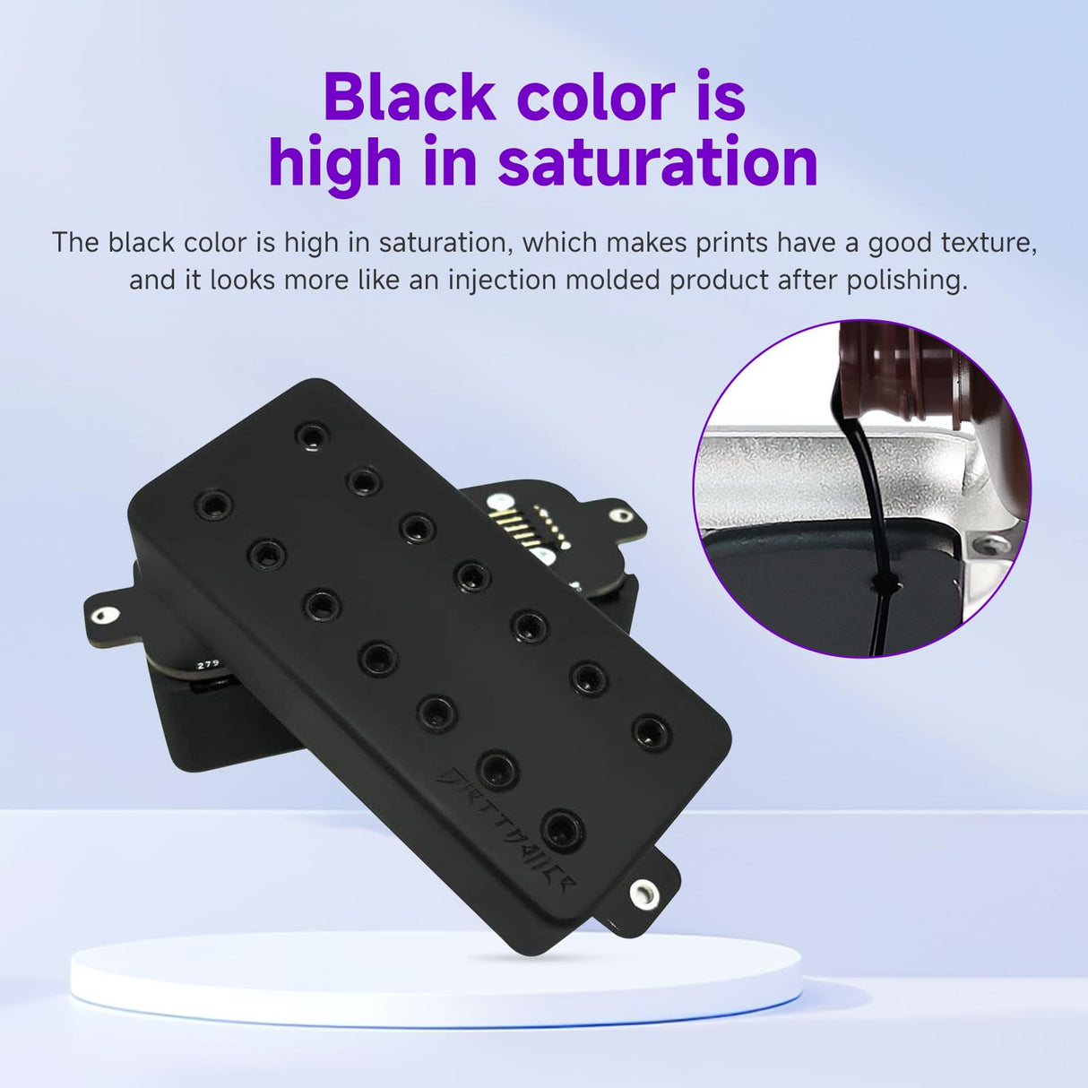 RESIONE Tough 3D Printer Resin, Not Brittle ABS Like Tough & Rigid 3D Resin for LCD 3D Printing UV 405nm (K Black 500g) RI RESIONE