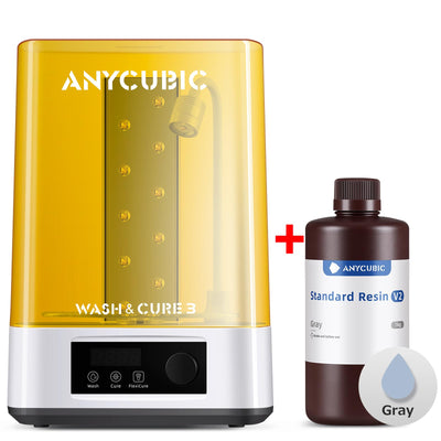 ANYCUBIC Wash and Cure 3.0 + ANYCUBIC Standard Resin V2 Grey 1kg 3D Printer Resin