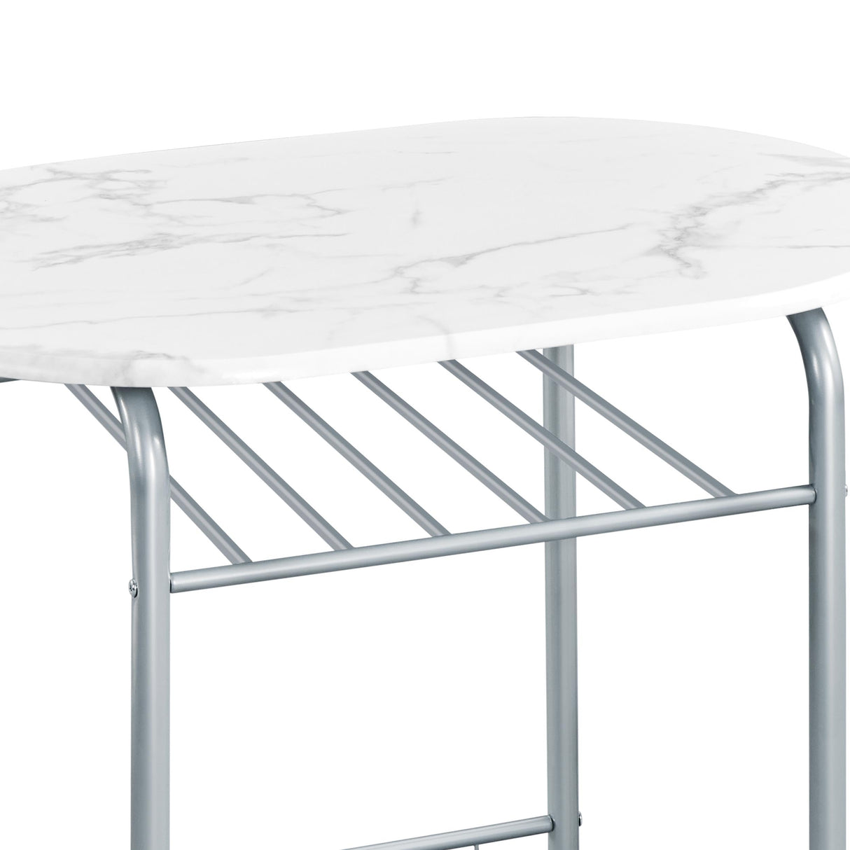 Yaheetech 3-Piece Dining Table Set, Breakfast Bistro Table Set for 2, Small Kitchen and Table Chairs Set of 2 with Metal Frame and Storage Rack for Small Space/Apartment/Dorm Room, White Yaheetech