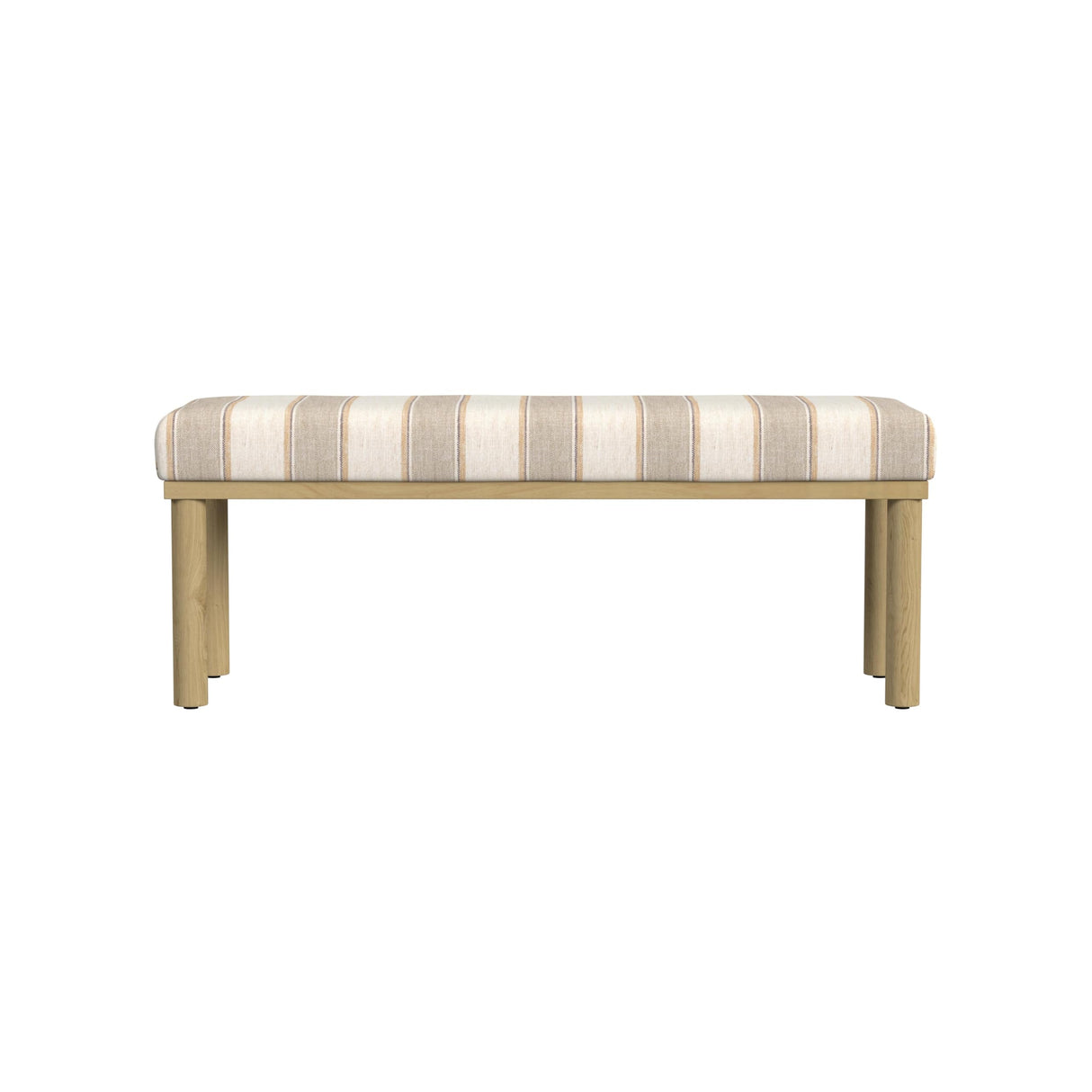 HomePop Oslo Decorative Bench -Wide Tan Stripe HomePop