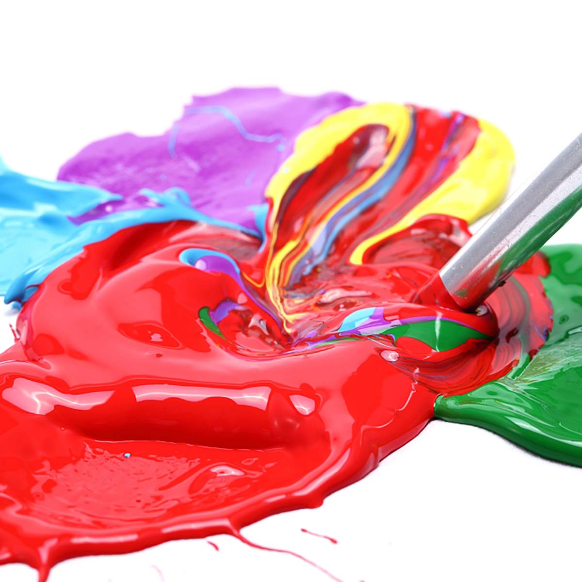 GOTIDEAL Craft Acrylic Paint Set,8 Primary Colors((120ml,4 oz) Rich Pigments Non-Toxic Washable, Professional Paint for Pouring on Canvas, Rocks, Ceramic, Fabric, Leather, Ideal for Artist, Adults GOTIDEAL