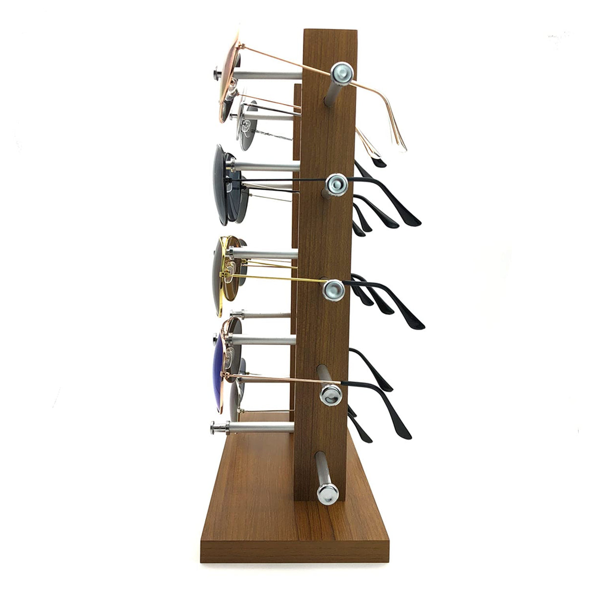 Sungee Sunglass Display Stand Wood Sunglasses Storage Rack Organizer Stand for Business and Home Or Shop Display (10-Layer) Sungee