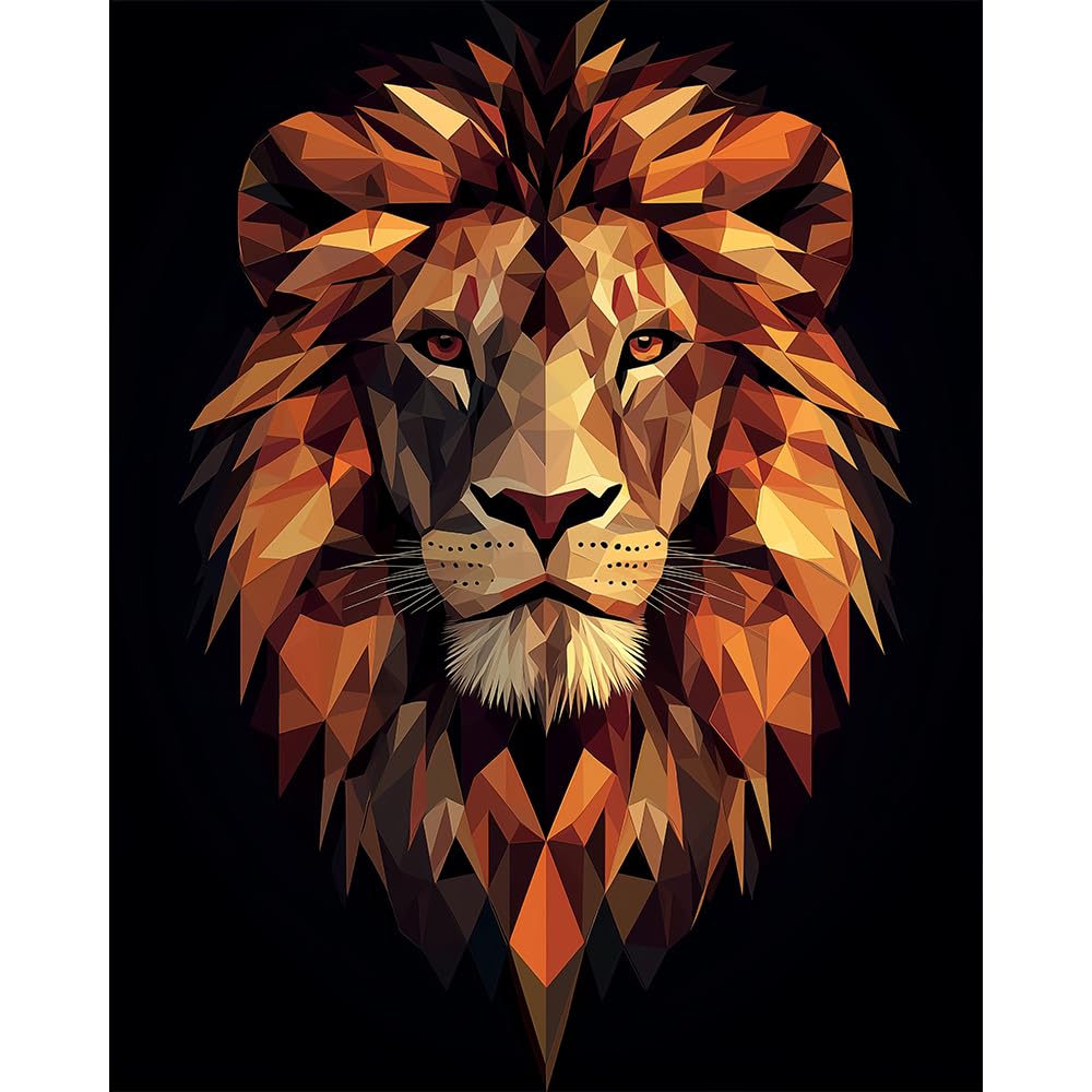 Natuyalo Lion Totem DIY Paint by Numbers for Adults, Animals Abstract DIY Adult Paint by Number Kits Acrylic Canvas Painting for Adults Beginners Art Crafts, No Frame (16" x 20") Natuyalo