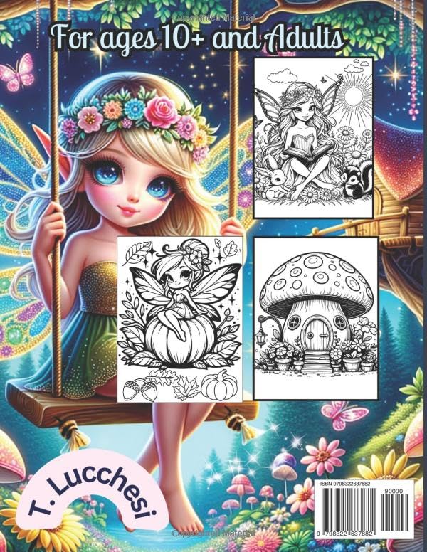 Fairyland Dreams Coloring Book: Magical Fairy Houses and Castles and Beautiful Fairies. For Ages 10+ and Adults. WoodArtSupply