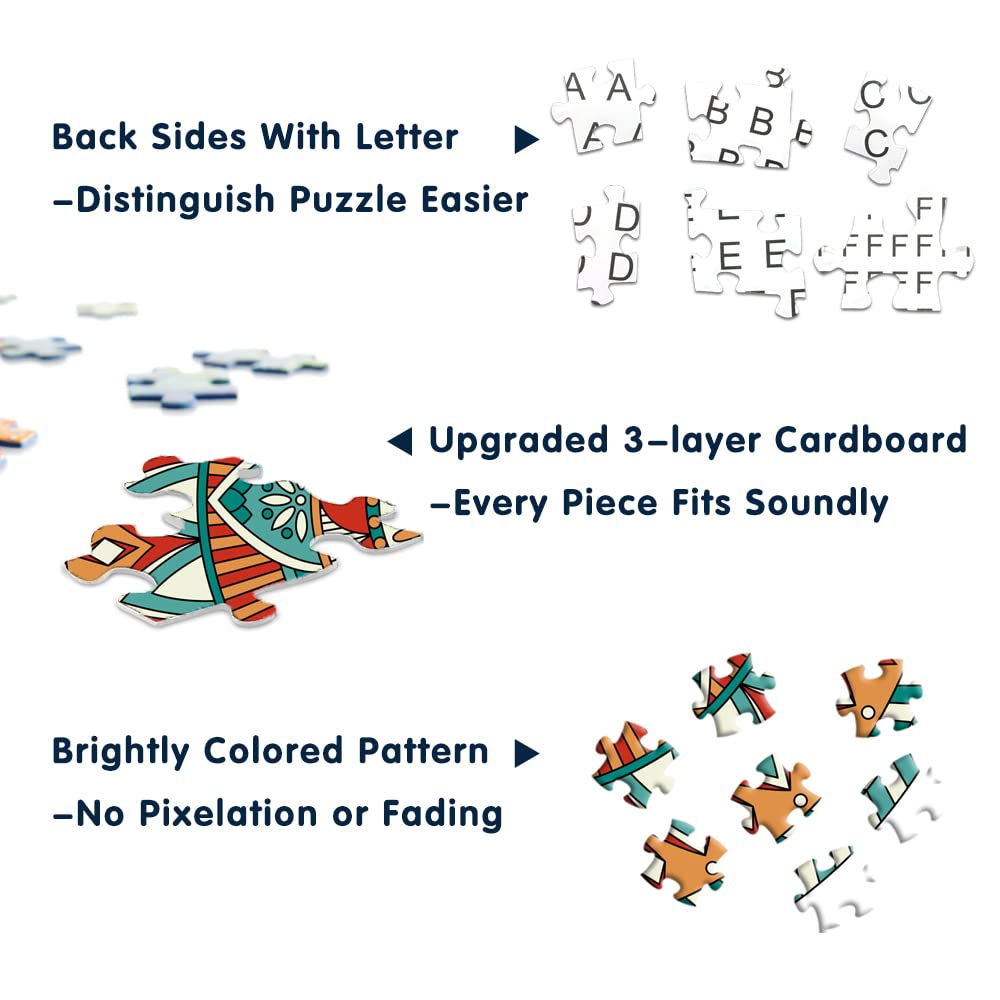 Hard Puzzles for Adults 1000 Pieces and up, Round Mandala Puzzle, Colorful Gradient Puzzle 1000 Piece, Impossible Difficult Jigsaw Puzzles 1000 Pieces PICKFORU