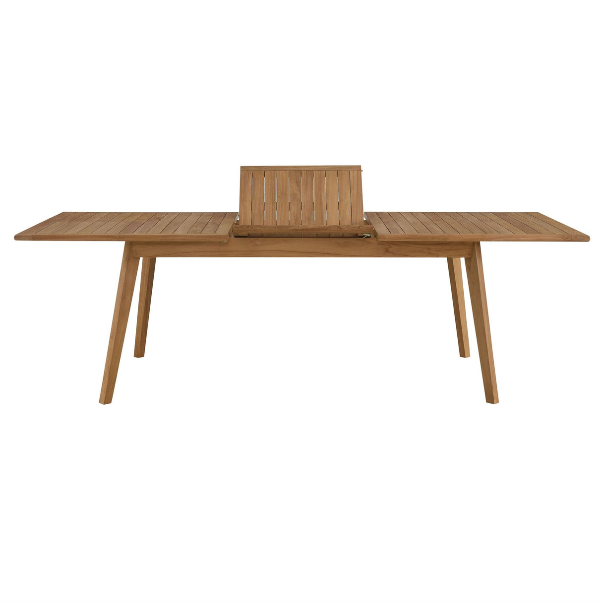 Modway Vienna Outdoor Patio Teak Wood Extendable Dining Table in Natural Modway