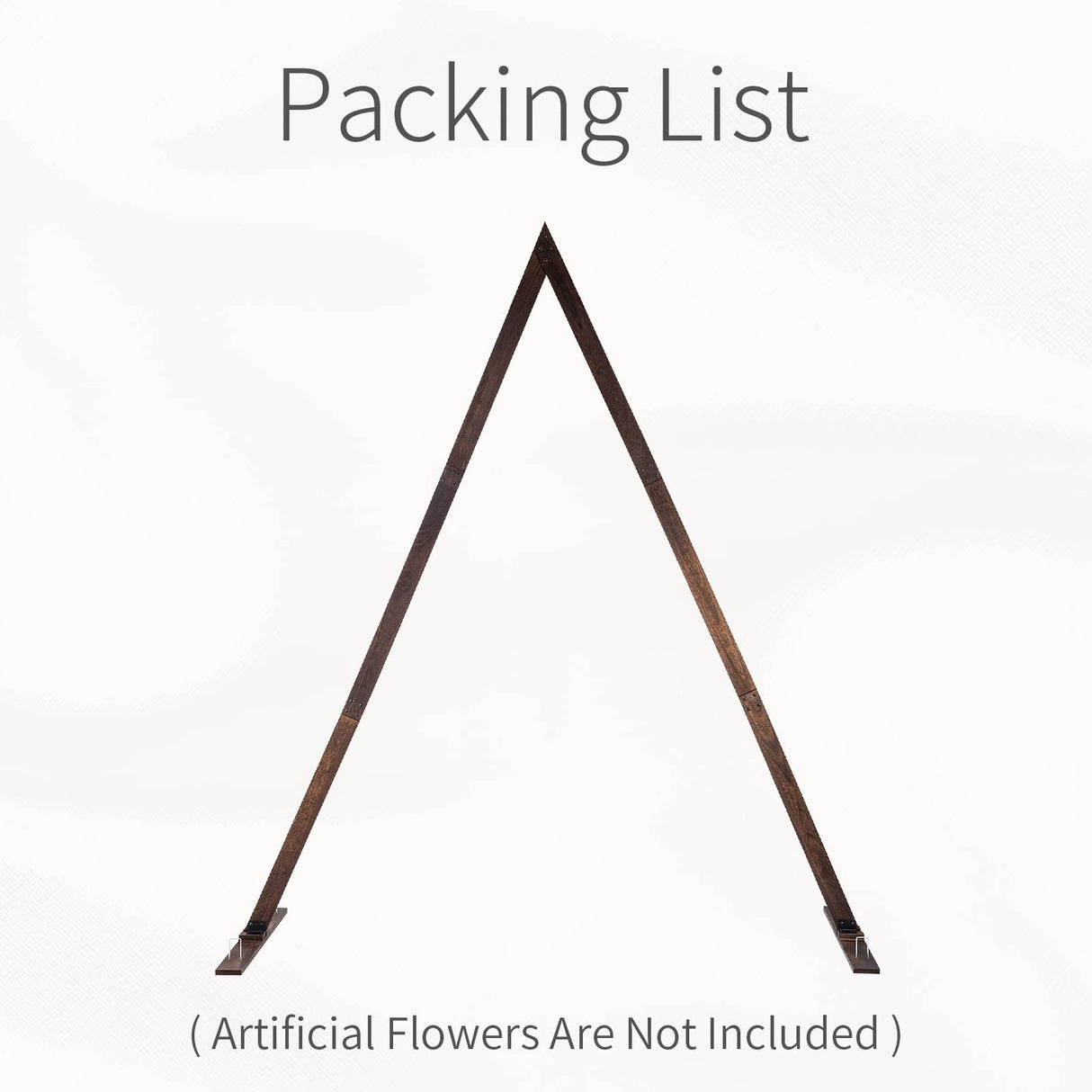 Inweder Triangle Wooden Wedding Arch - Wood Arch for Wedding Ceremony, Rustic Wedding Arch Stand, Natural Wood Backdrop Stand Wedding Arbor, Balloon Garland Stand for Garden Wedding Party, Event Inweder