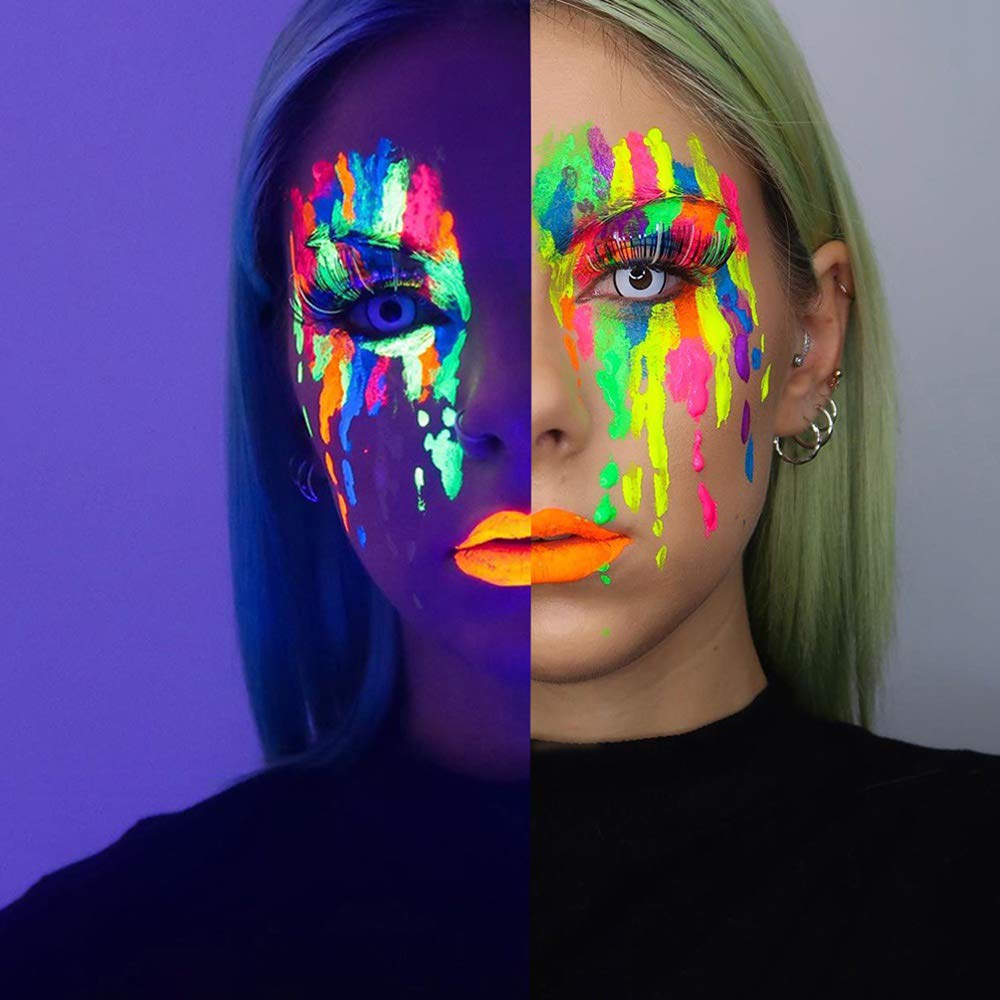 DEWEL Glow in The Dark Pigment Powder, 12 Colors Luminous Powder Set for Epoxy Resin, Fine Arts, DIY Crafts, Nail Art, Halloween, Party - 20g Each, 240g Total, Safe and Long Lasting DEWEL